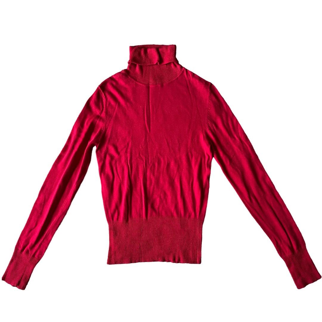 Divided Divided by H&M Red Turtle Neck Long Sleeve Top, 38 Size M / US 6-8 / IT 42-44 - 1 Thumbnail
