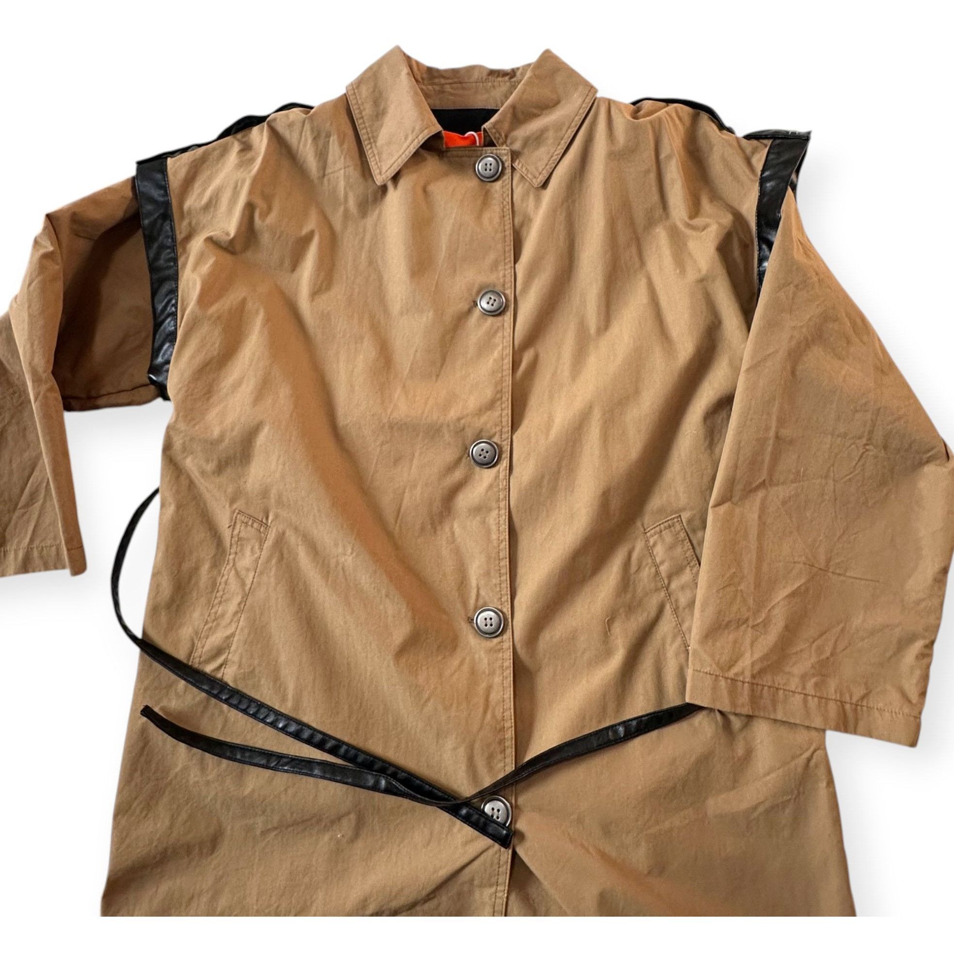 OOF Wear Oof Wear Belted Trench Coat in Tabacco, Size 42 Italy, New w Size M / US 6-8 / IT 42-44 - 6 Thumbnail
