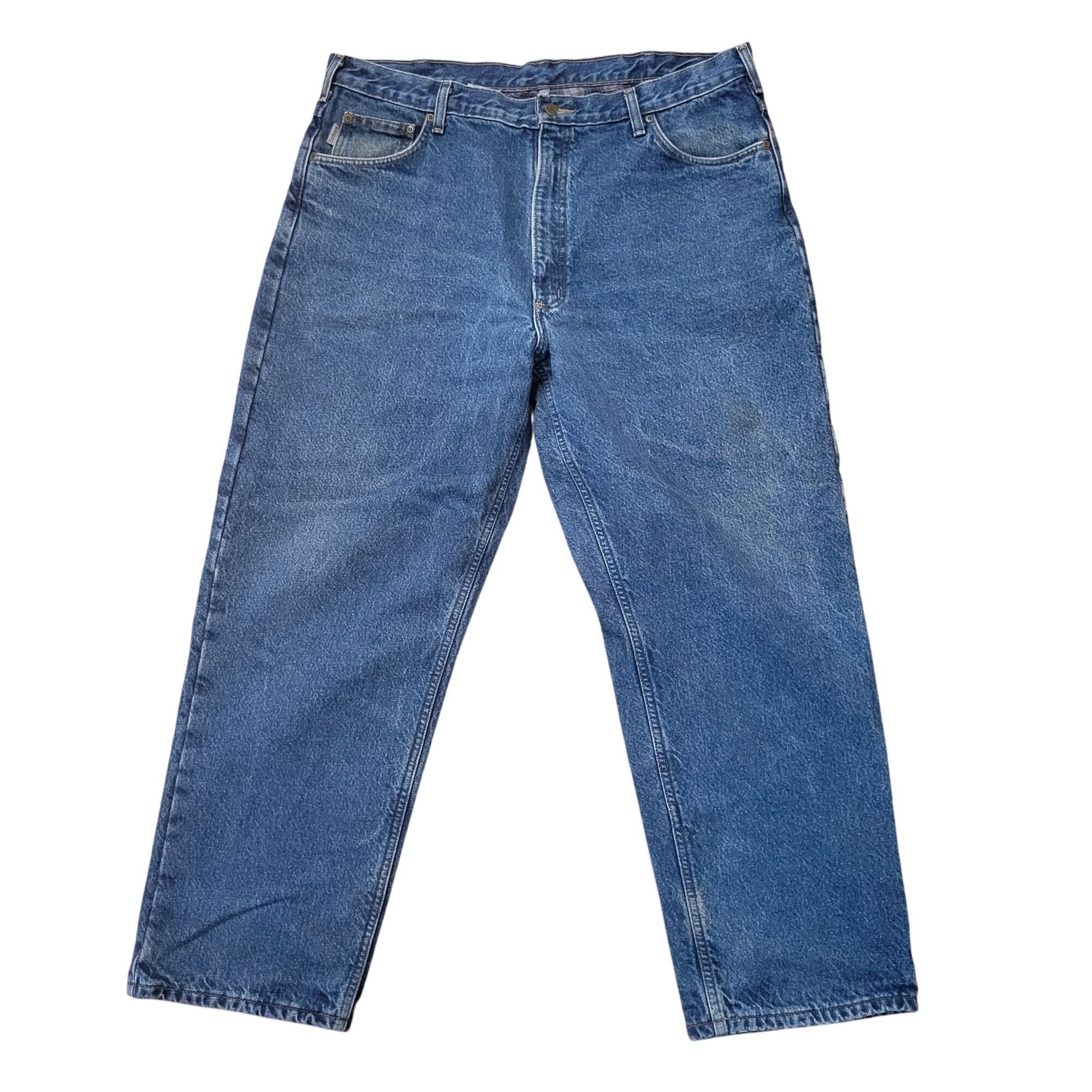 Carhartt Carhartt Blue Denim Flannel Lined Relaxed Fit Jeans 40x30 B1 Size US 40 / EU 56 - 1 Thumbnail