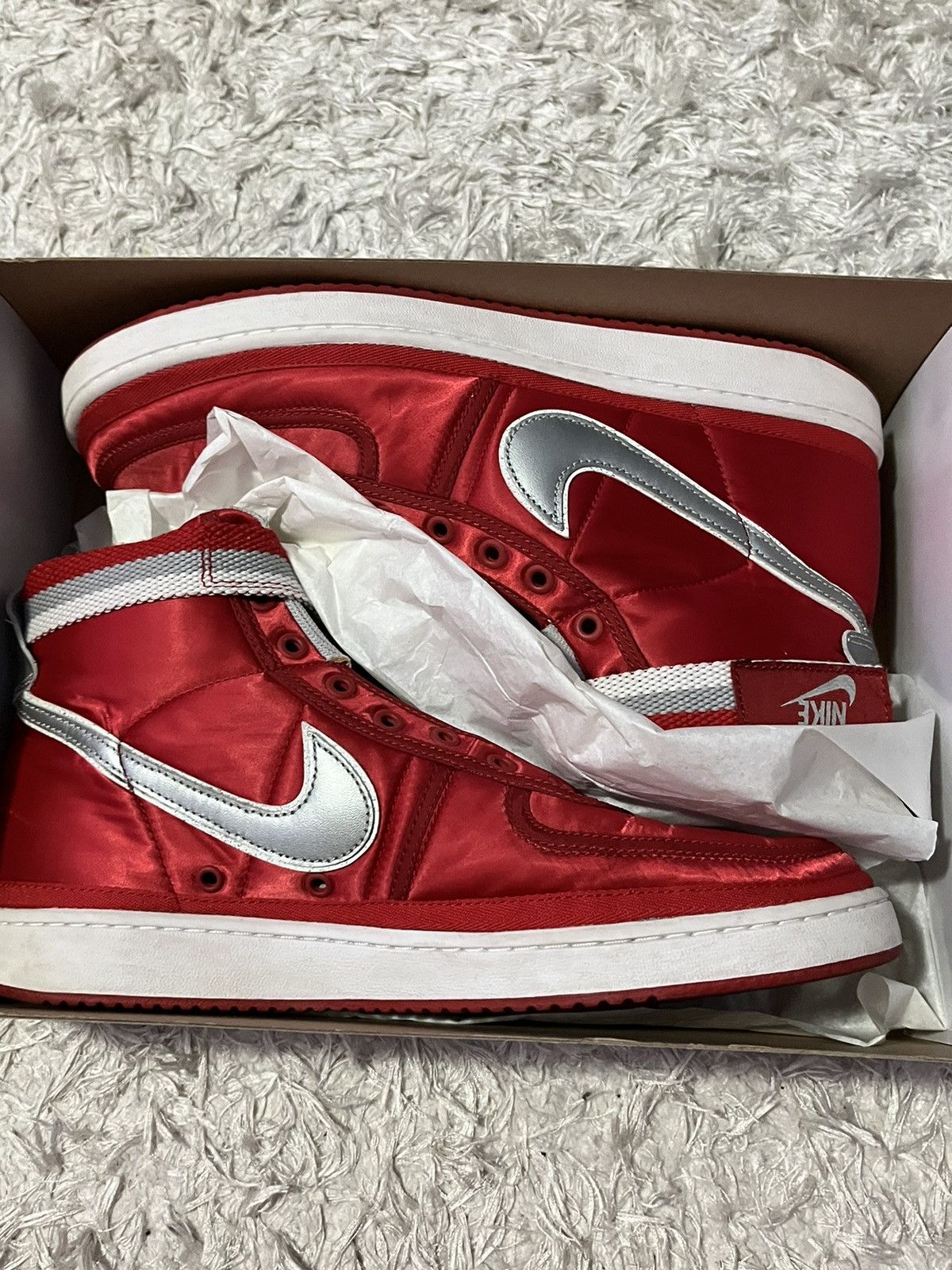 image of Nike Vandal High Supreme ‘Metallic Pack’ Shoes in Red, Men's (Size 11)