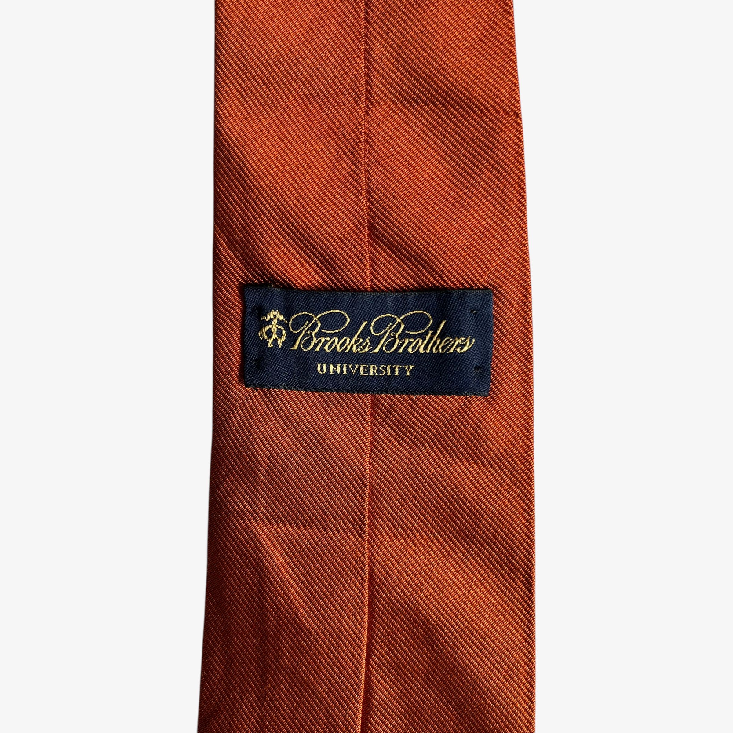 Brooks Brothers Vintage 90s Brooks Brothers Orange Striped Silk Tie Size ONE SIZE - 2 Thumbnail