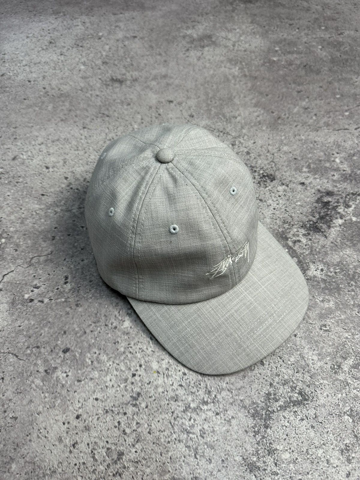 Stussy × Vintage Stussy Y2K Gray Cap Embroidered Logo Adjustable Size ONE SIZE - 3 Thumbnail
