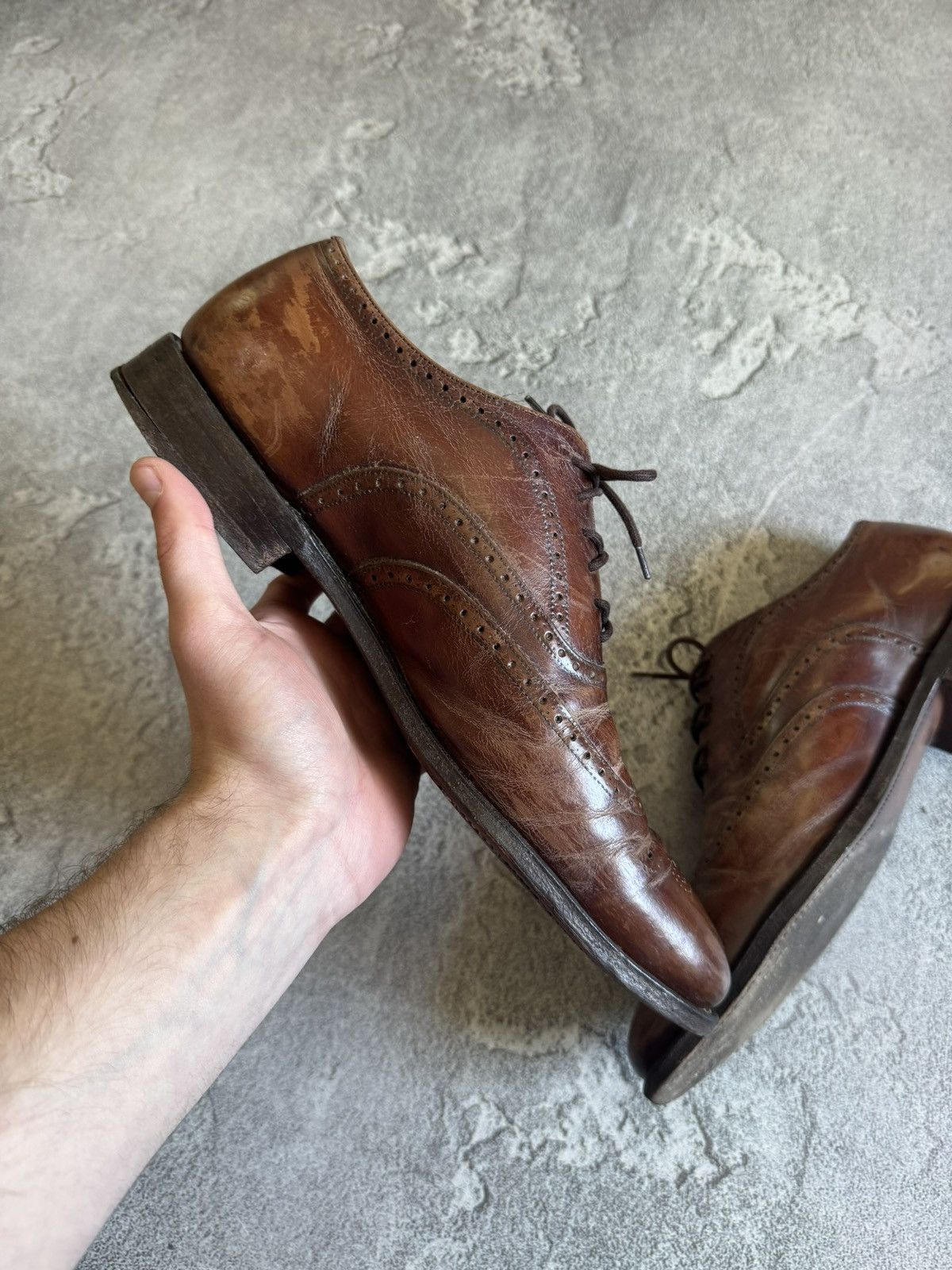Church's Church’s 28.5cm brown leather shoes brogue shanghai casual Size US 10 / EU 43 - 13 Thumbnail