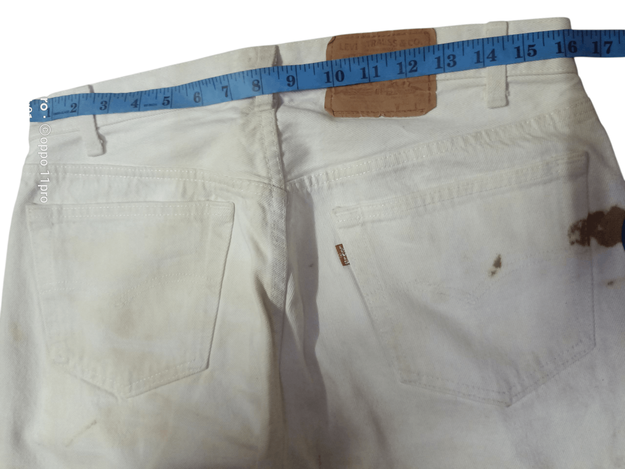 Levi's Vintage Clothing 💥Vintage Levi's 501 White Denim 80s 32x33 💥 Size US 32 / EU 48 - 1 Thumbnail