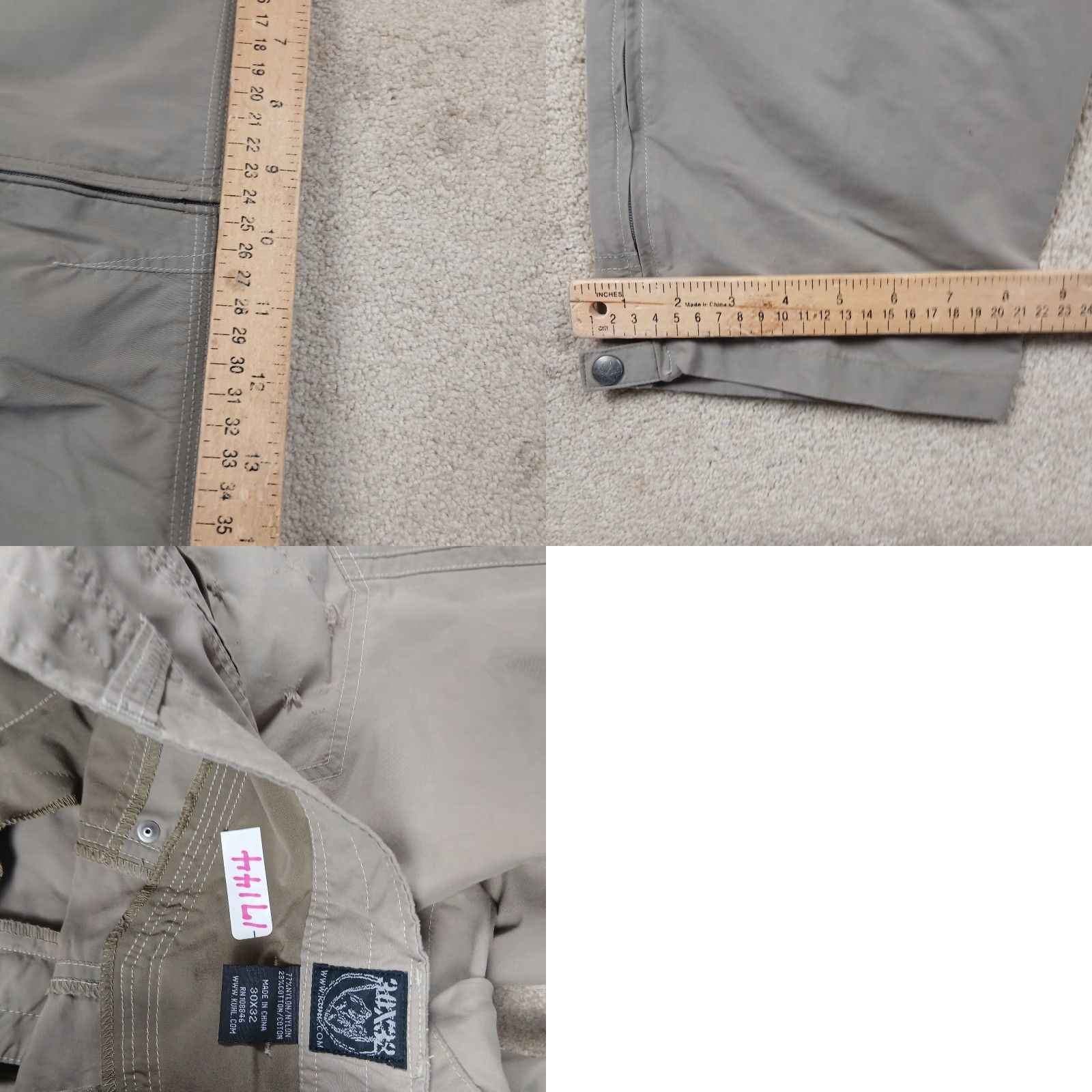 Vintage Kuhl Liberator Convertible Pants Men 30x32 Beige Cargo Pocket Logo Hiking Outdoors Ultra Stretch Regular Rise 30" Inseam 32" Size US 30 / EU 46 - 10 Thumbnail