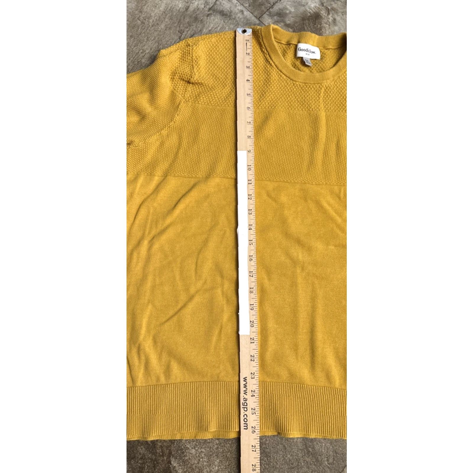 Vintage Goodfellow Sweatshirt Women's 2XL Mustard Yellow Long Sleeve Crew Neck Pullover Fleece Ribbed Hem Casual Activewear Pullover202? Size XXL / US 16-18 / IT 52-54 - 5 Thumbnail