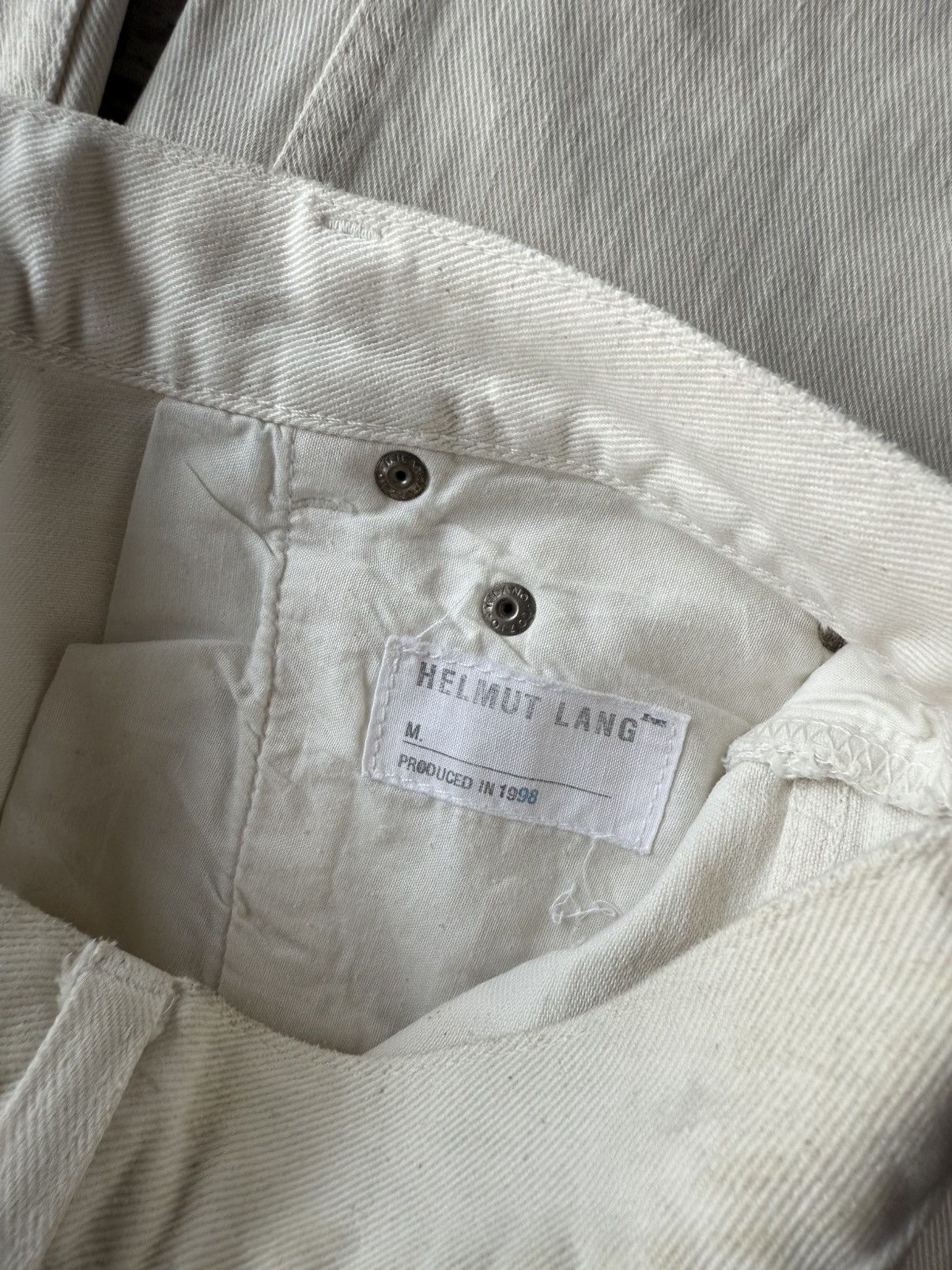 Helmut Lang 1998 Helmut Lang White Denim on Kanye Style Size US 29 - 7 Thumbnail