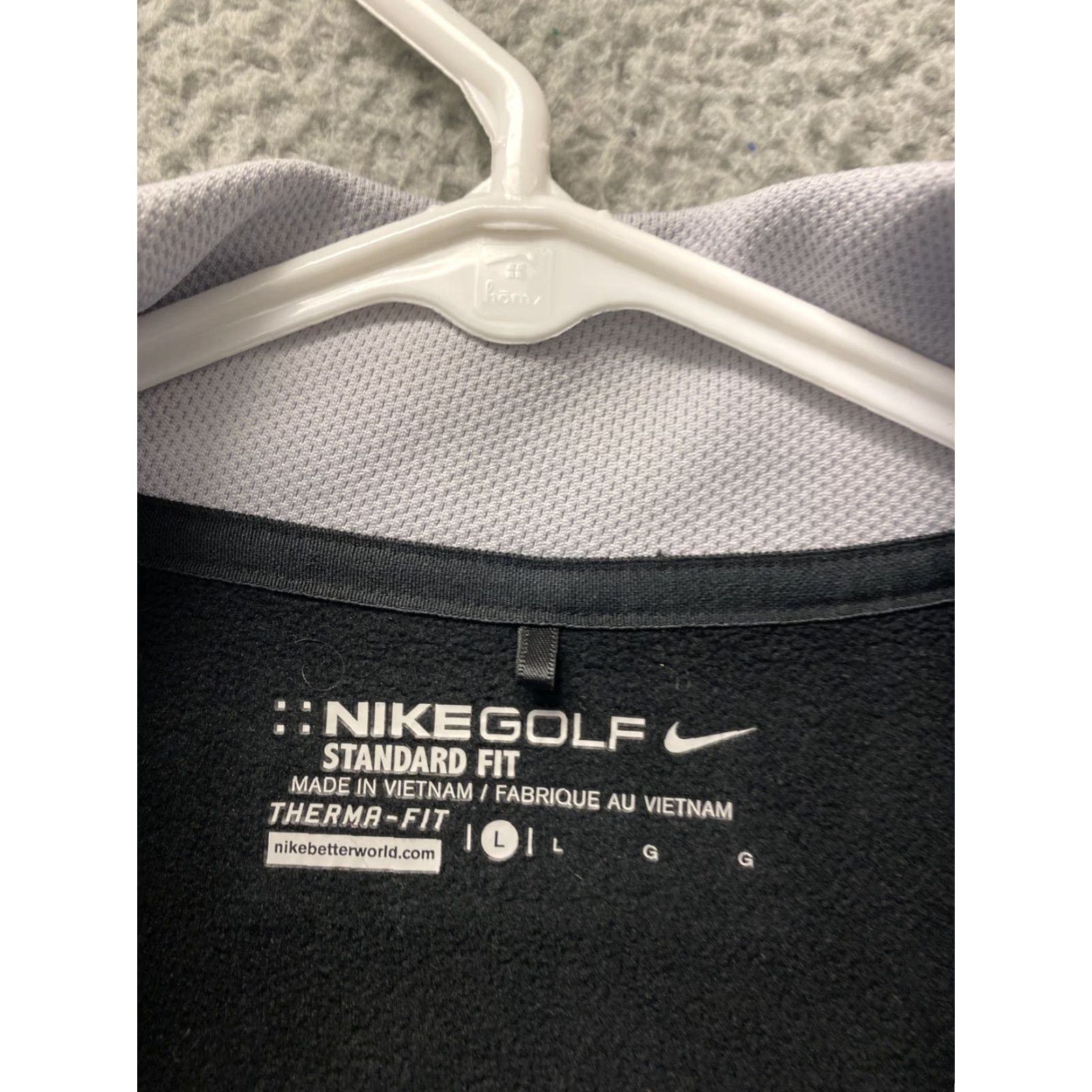 Nike Nike 1/2 Zip Fleece Jacket Long Sleeve Outdoor Men's L Black Outdoor/ 52-67 Size US L / EU 52-54 / 3 - 4 Thumbnail