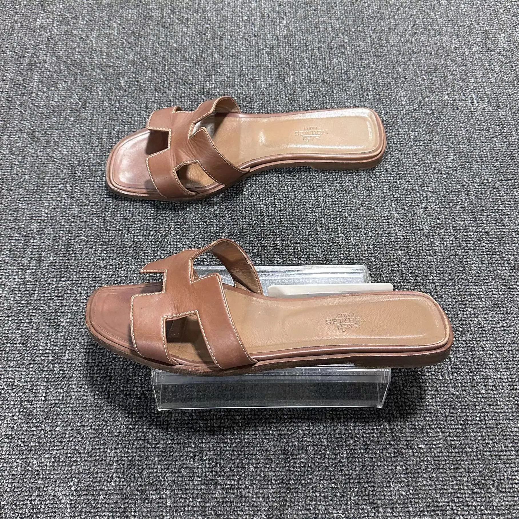 Hermes HERMES Brown 95 New Slippers 38.5 Size US 8 / IT 38 - 3 Thumbnail