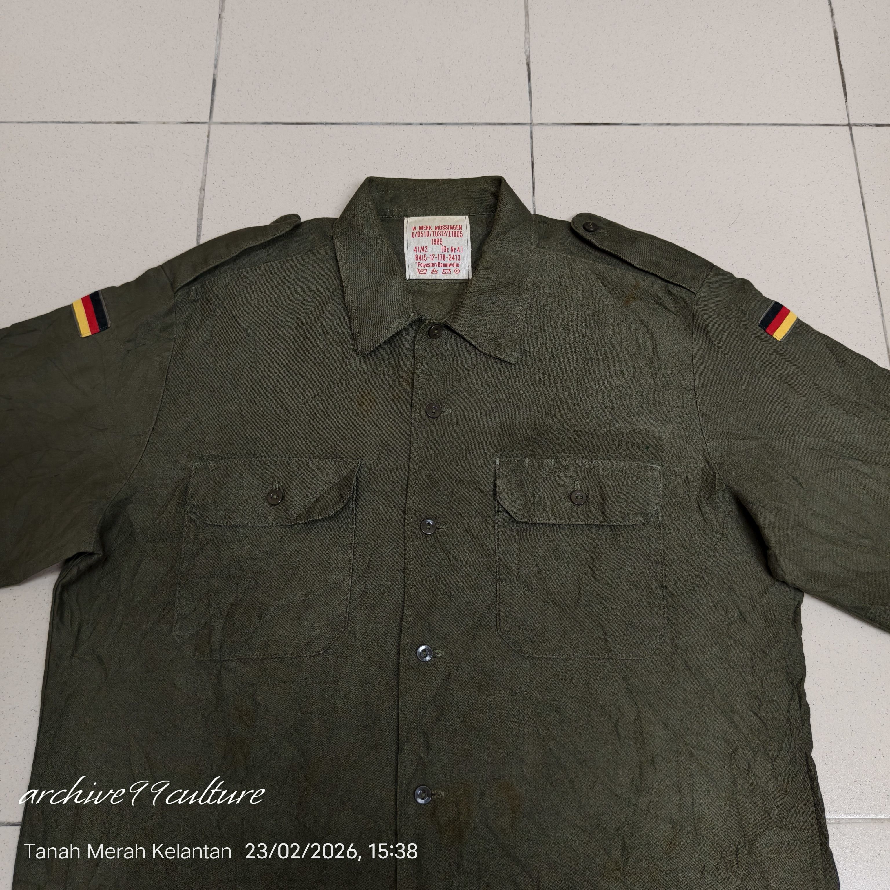 Vintage Vintage 1989 West German Army Field Shirt Size US L / EU 52-54 / 3 - 14 Thumbnail