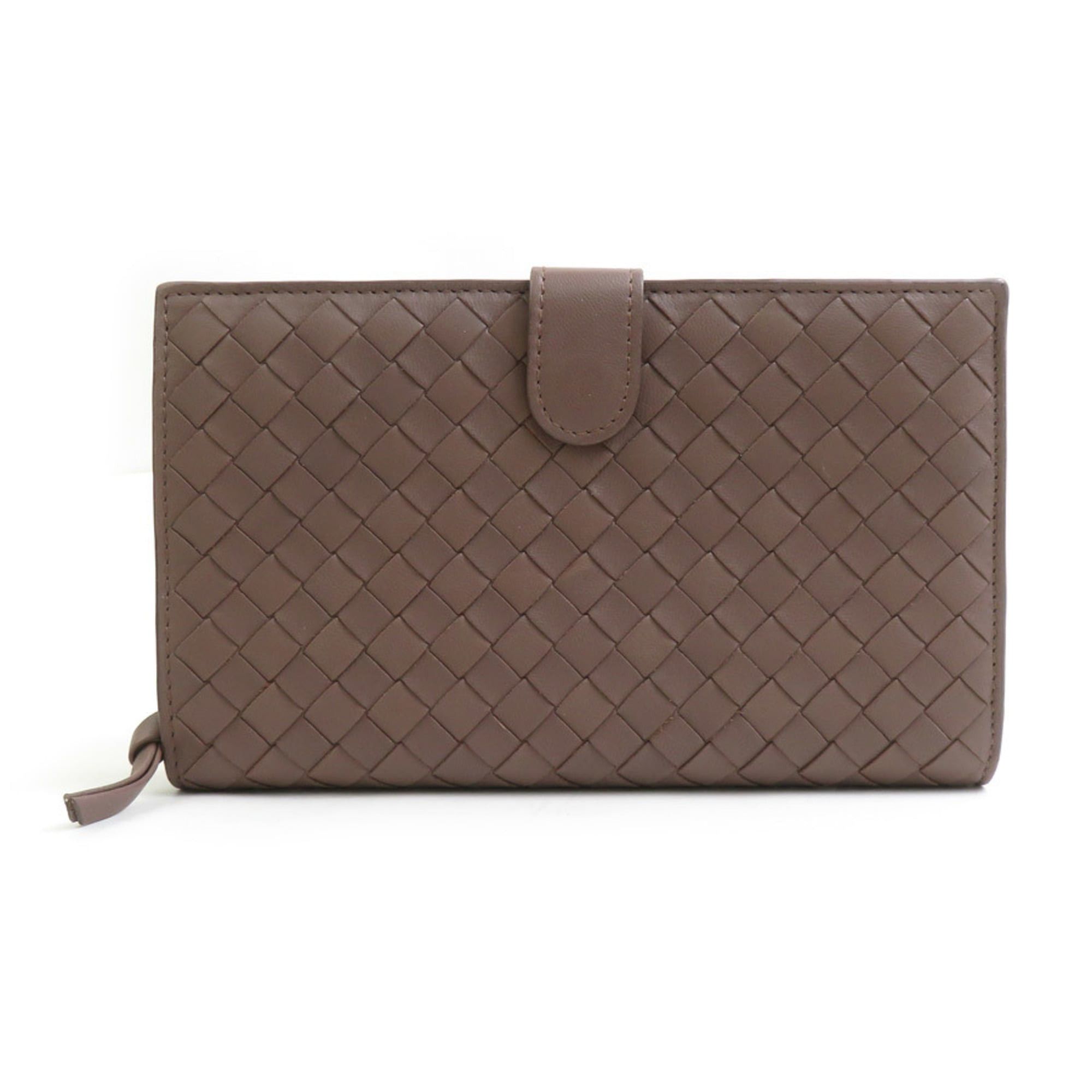 Bottega Veneta Bottega Veneta bi-fold wallet in light brown intrecciato leather, unisex, h31782g Size ONE SIZE - 1 Thumbnail