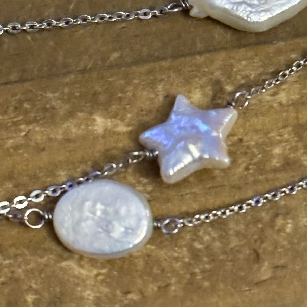 Other Long 925 station diamond, star, oval shaped pearl necklace Size ONE SIZE - 4 Thumbnail