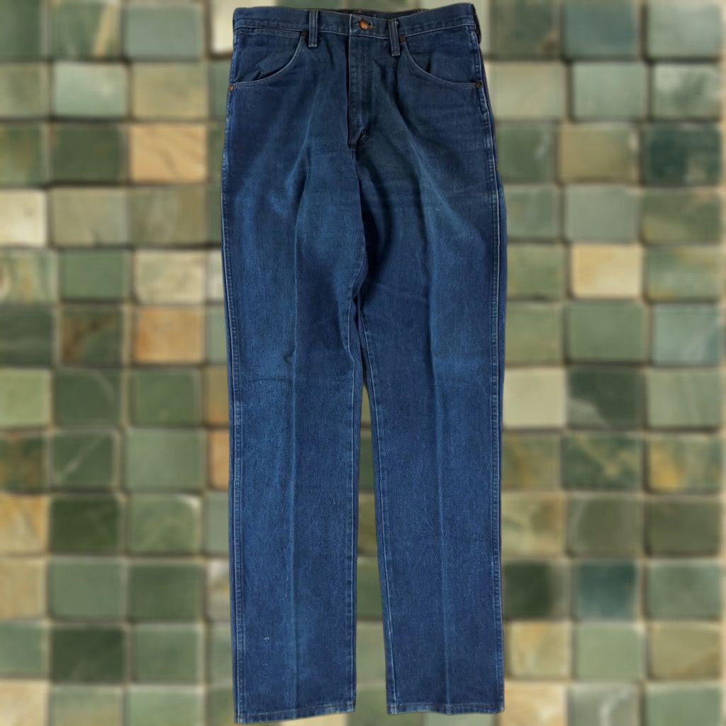 Wrangler VINTAGE Wrangler Jeans Blue VTG 80s 90s Made USA Mens 34x36 Inseam 36 Straight Jeans 33 Size US 33 - 1 Thumbnail