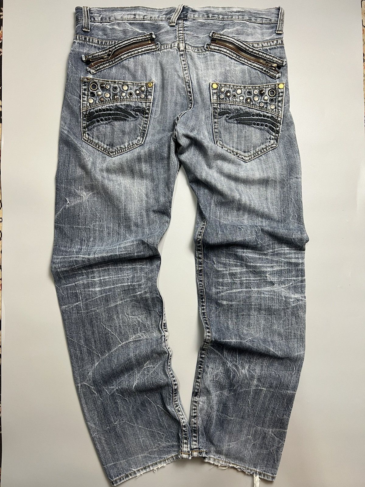 Japanese Brand × Seditionaries × Vintage Vintage Oririn Y2K Studded Denim Size US 37 - 1 Thumbnail