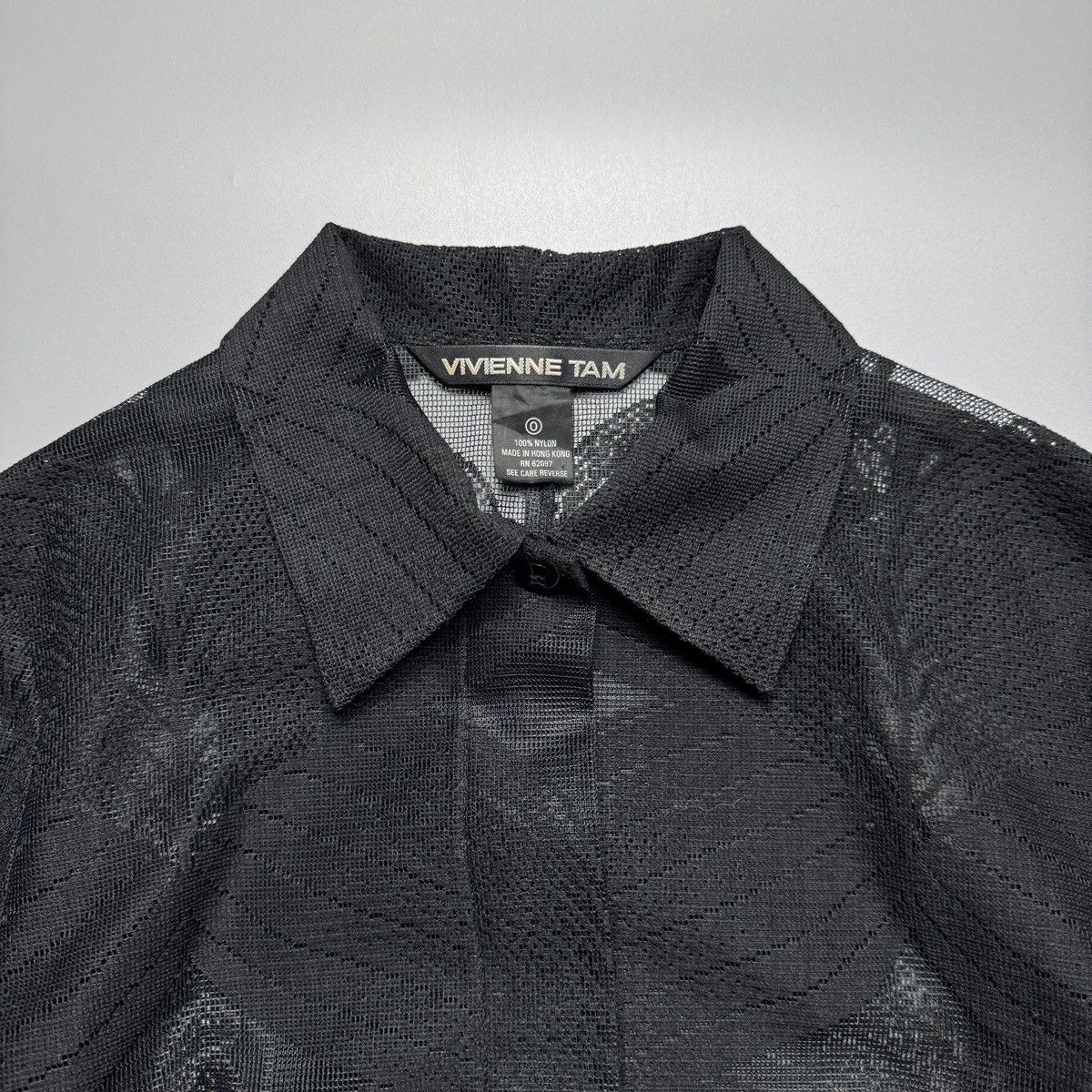 Vivienne Tam Vivienne Tam - Black See Through Leaf Design - Longsleeve Size XS / US 0-2 / IT 36-38 - 6 Thumbnail