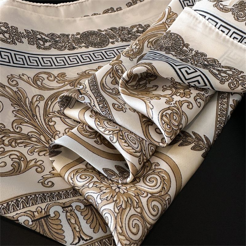 Japanese Brand Silk Square Printed Scarf Size ONE SIZE - 4 Thumbnail