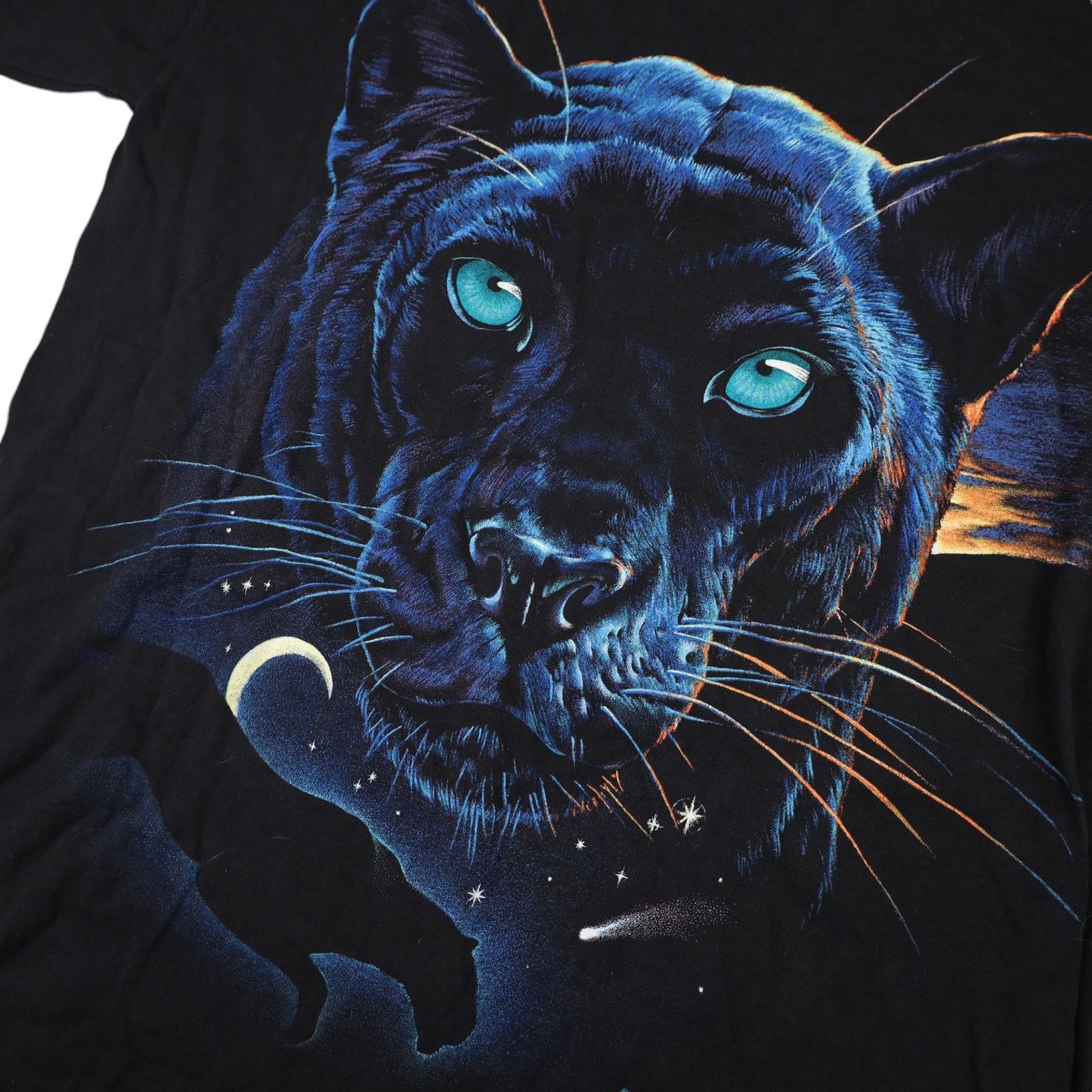 Vintage Vintage Habitat Black Jaguar Night Scene Graphic T Shirt Size US M / EU 48-50 / 2 - 4 Thumbnail