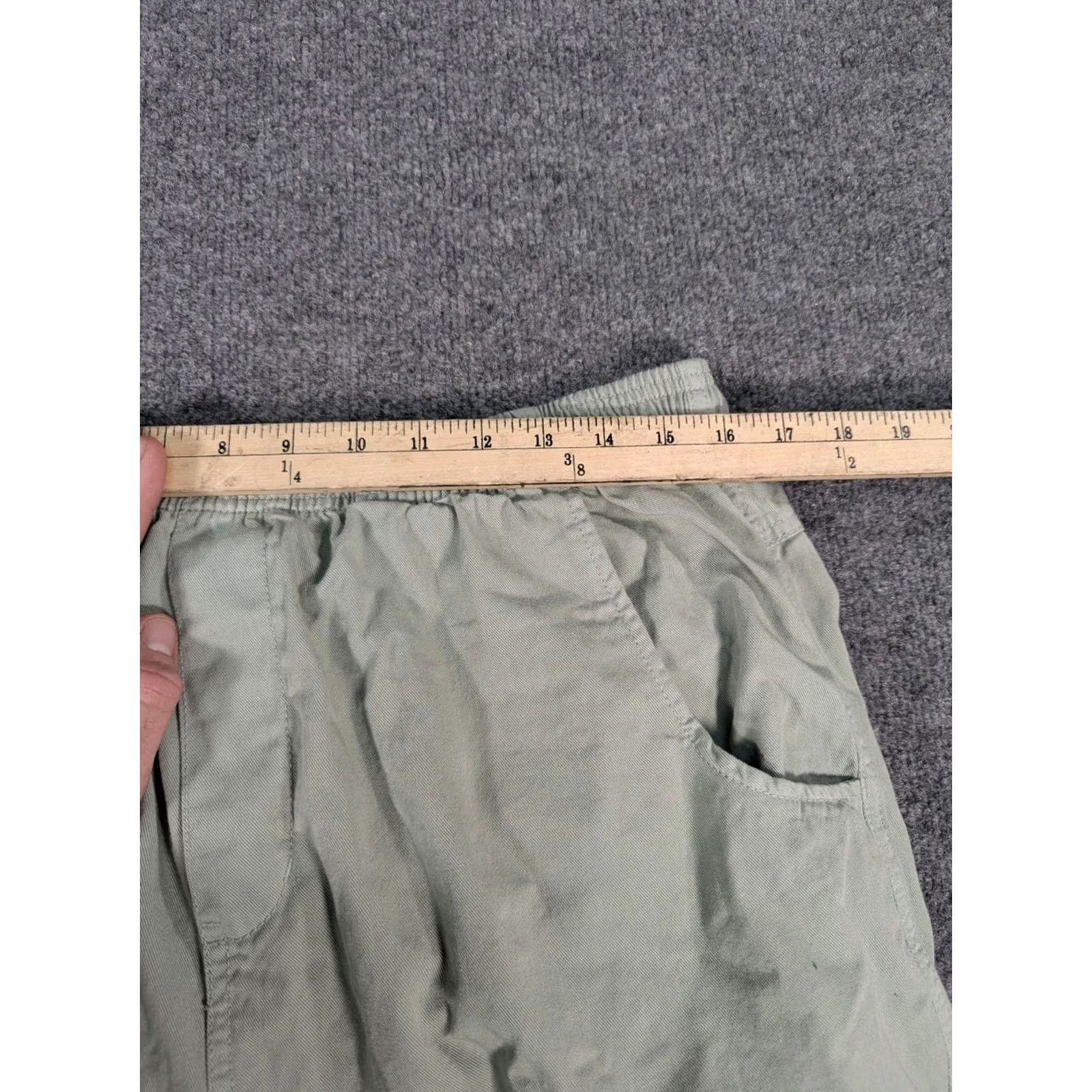 Vintage VINTAGE Crazy Shirts Pants Jogger USA Green XL Mens Cotton Distressed Solid Slim Tapered Inseam 32 High Rise Front Flat Front Casual Travel Product? Size US XL / EU 56 / 4 - 5 Thumbnail
