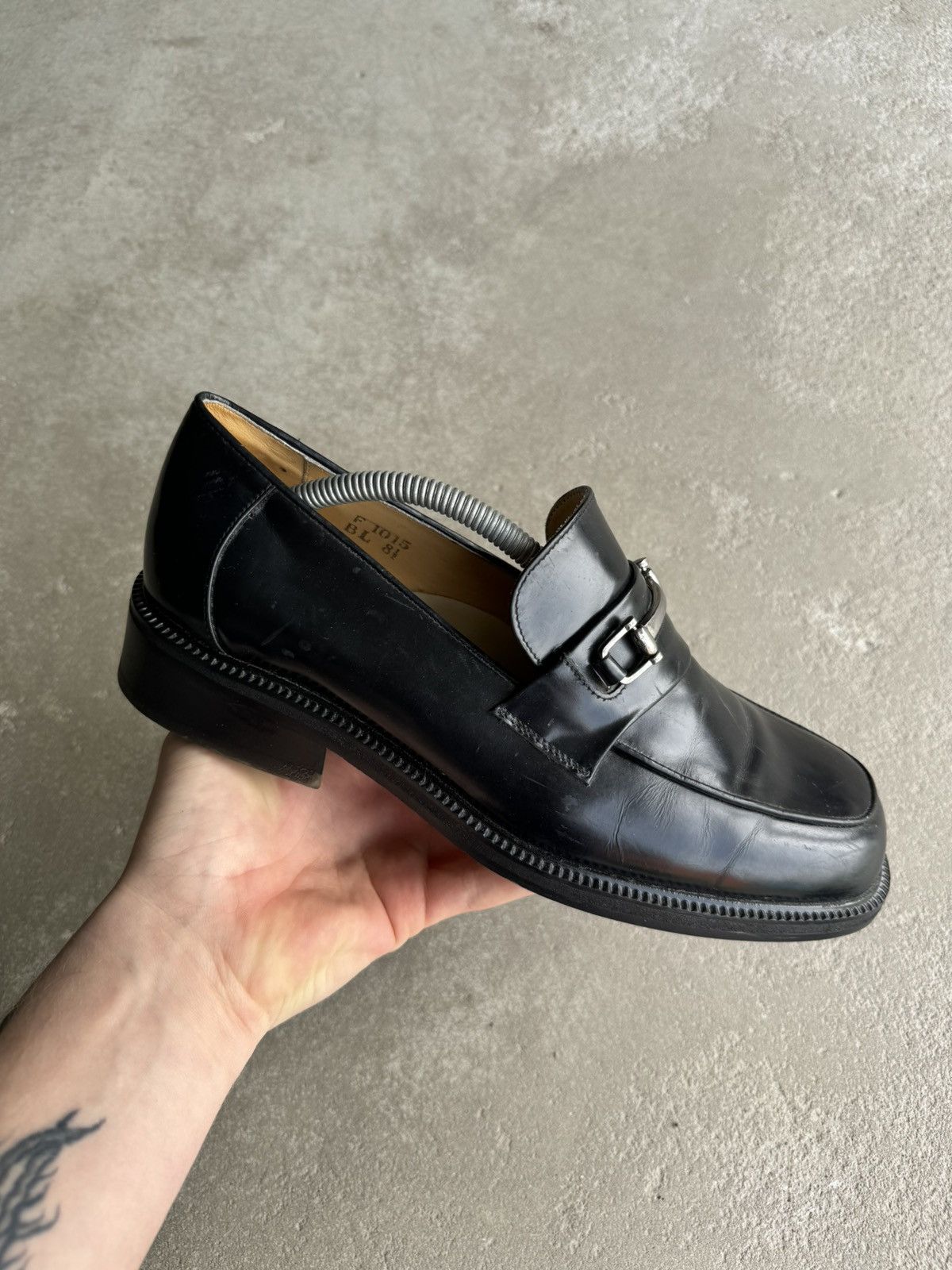 Vintage Black High Quality Leather Loafers Vintage Y2k Italy Hype Size US 8 / EU 41 - 11 Thumbnail