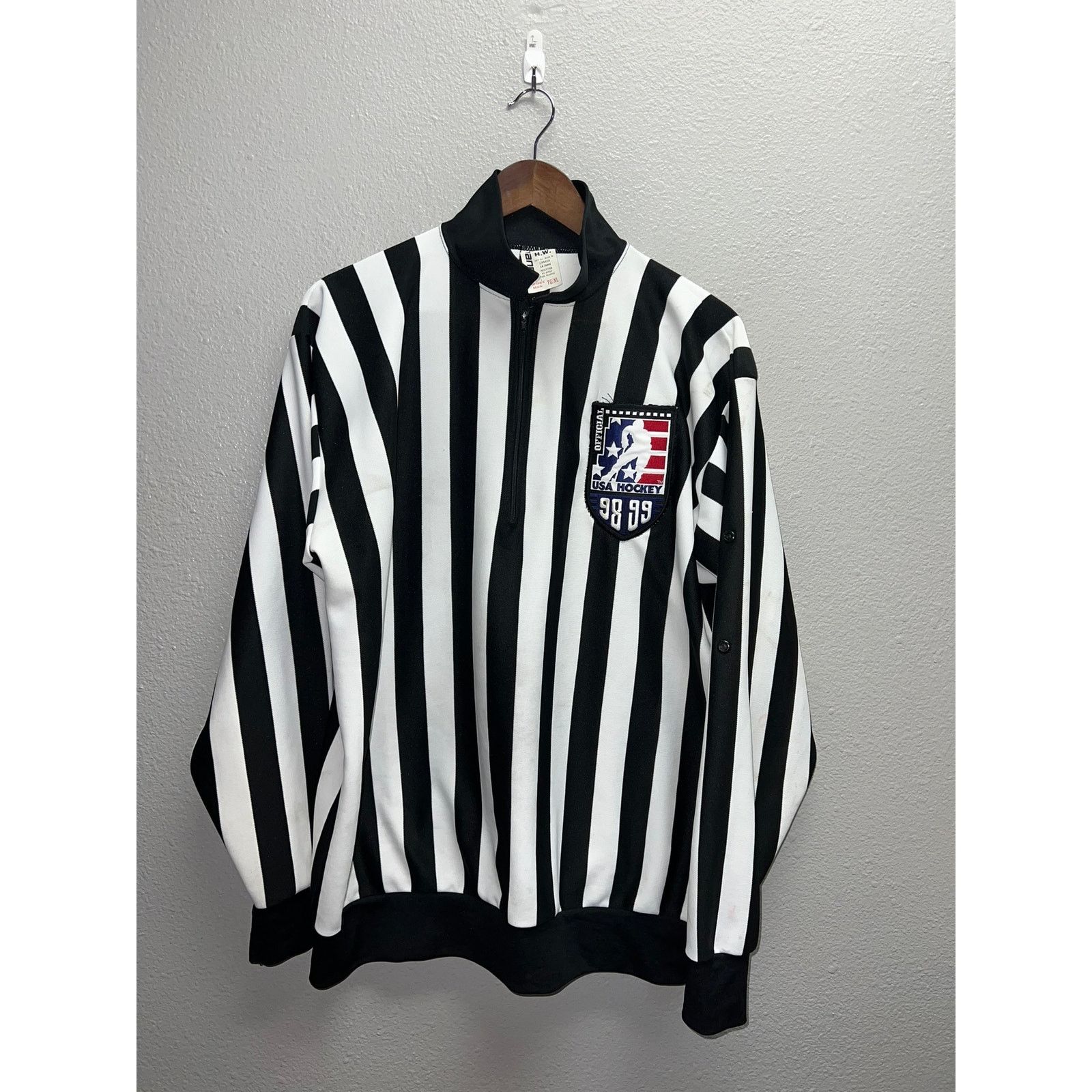 Vintage Vintage USA Hockey Referee Jersey Official 98 90s VTG XL Size US XL / EU 56 / 4 - 1 Thumbnail
