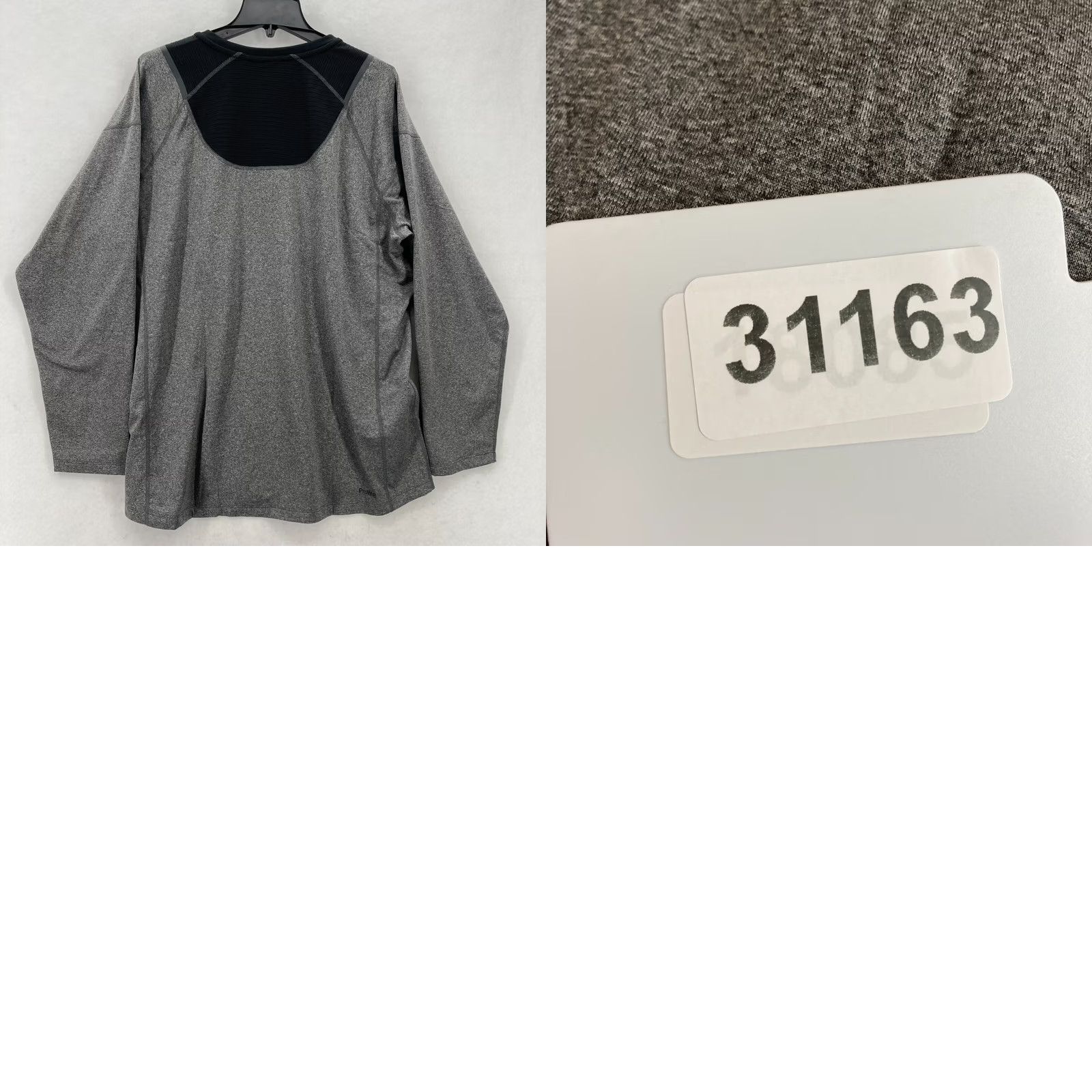 Spyder Spyder Active Proweb Long Sleeve Shirt Mens XL Gray Wicking Stretch Crew Neck Size US XL / EU 56 / 4 - 9 Thumbnail