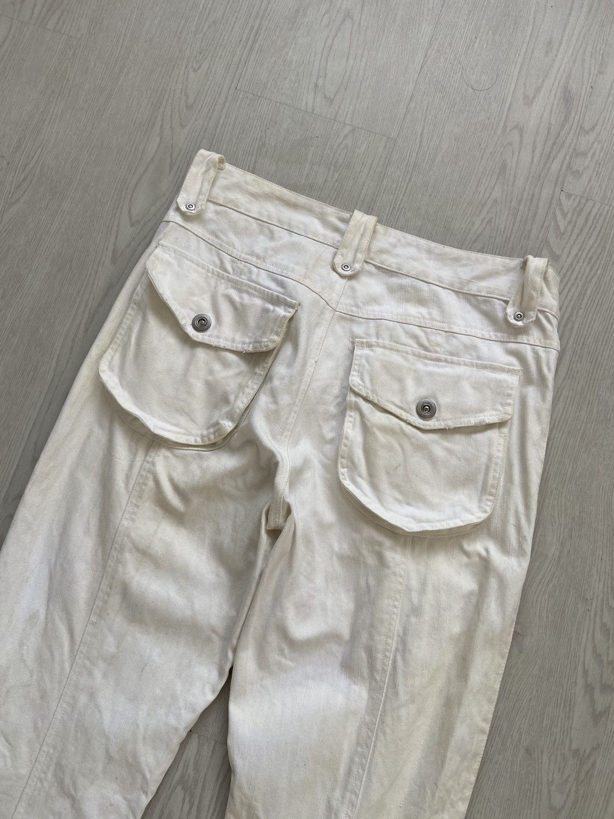 14th Addiction × Vintage Vintage 2000’s Lav Zipper Cargo Pocket Flare Denim Pants Size US 32 / EU 48 - 7 Thumbnail