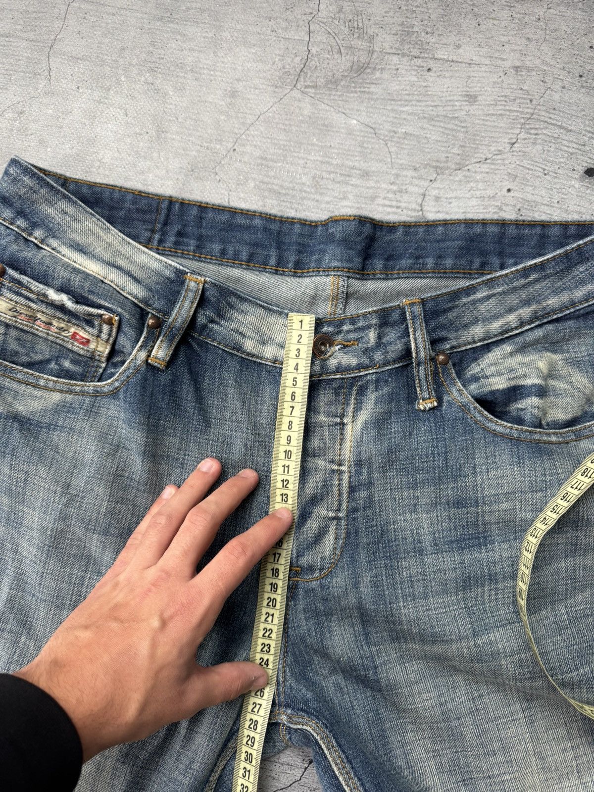 Japanese Brand Vintage Diesel Jeans Washed Wide Japanese Y2K Avant Garde Size US 38 / EU 54 - 14 Thumbnail
