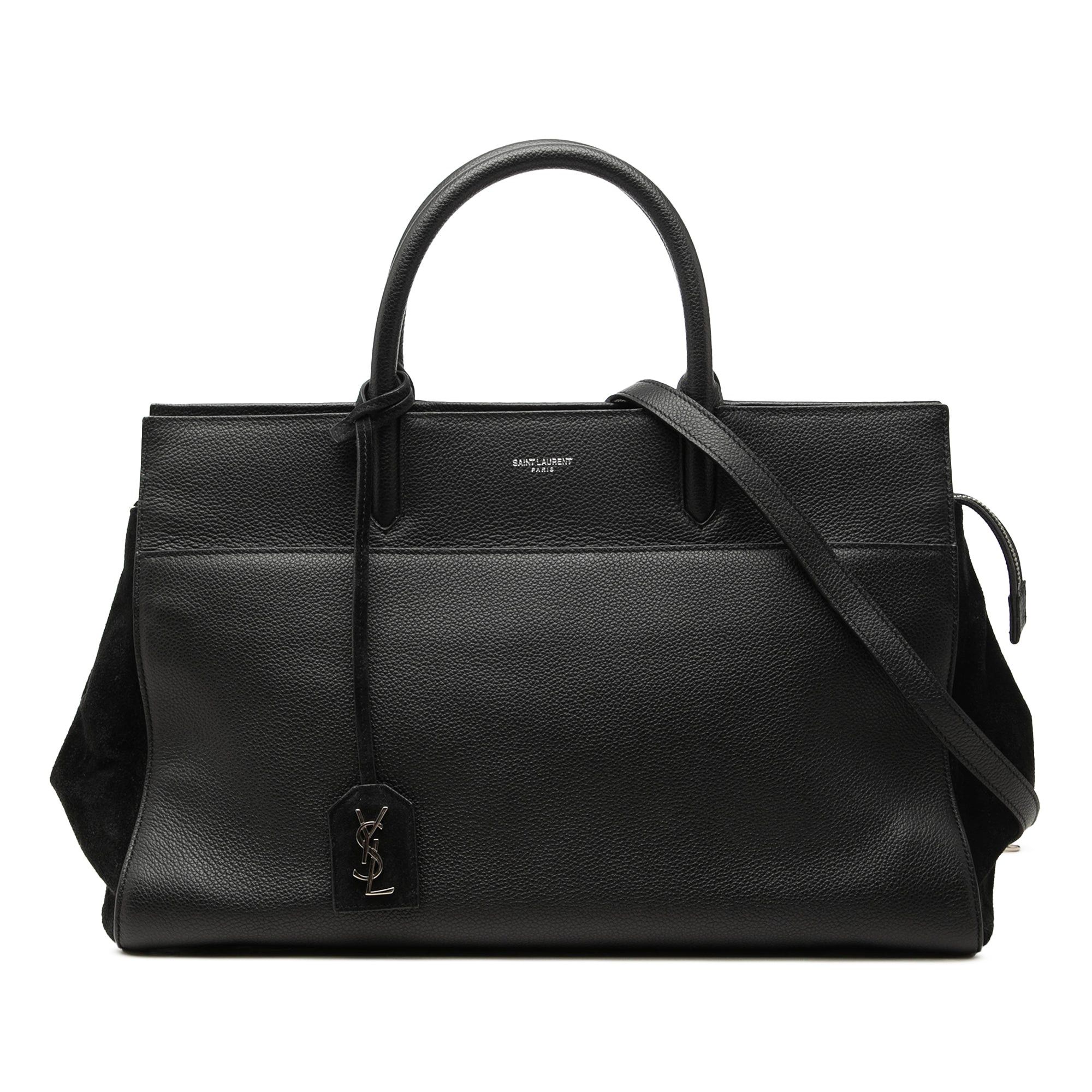 Saint Laurent Paris Grained Calfskin Cabas Rive Gauche Satchel Size ONE SIZE - 1 Thumbnail