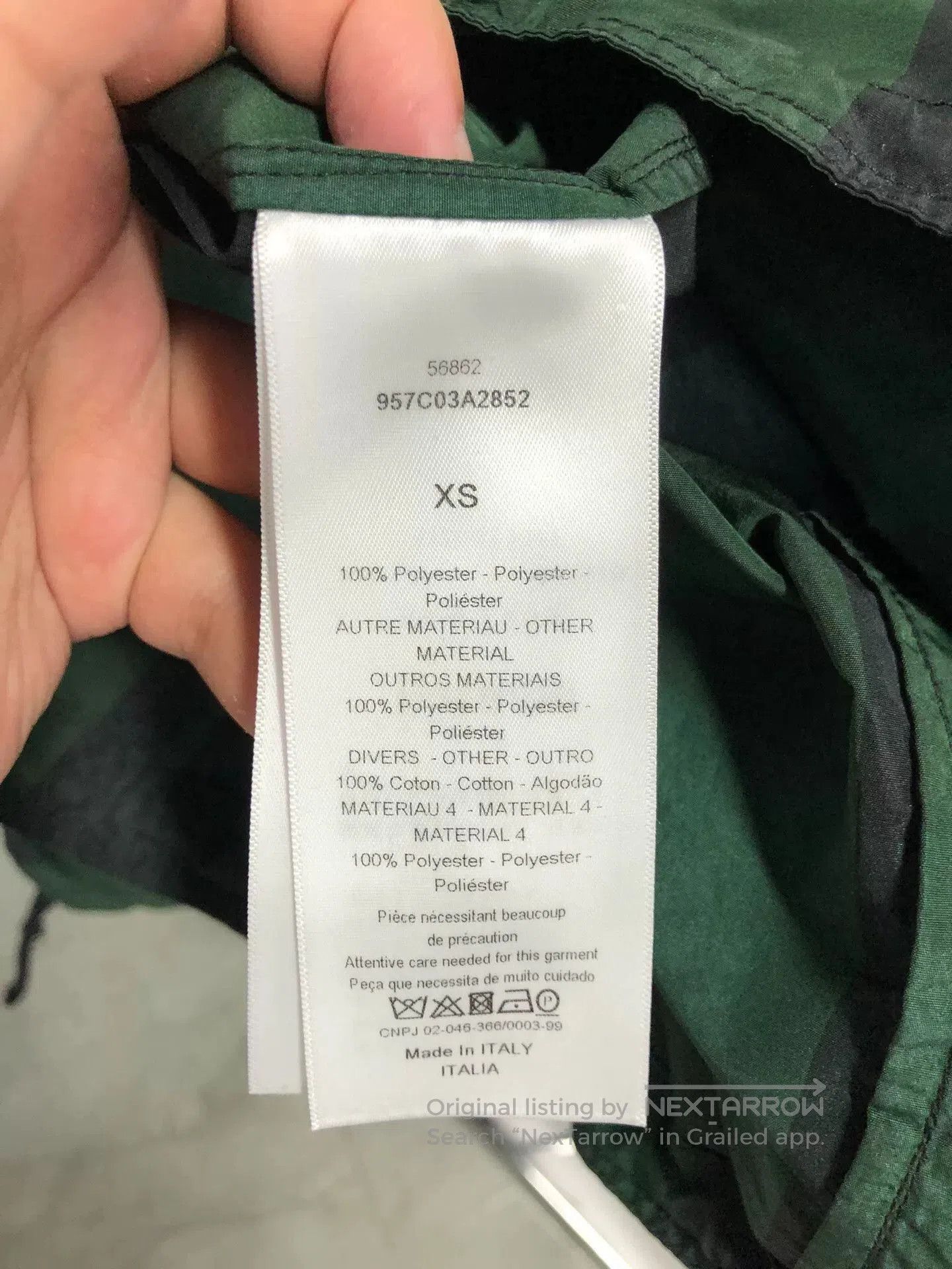 Dior Dior Women's Hooded Jacket in Green Gray. Size XS / US 0-2 / IT 36-38 - 4 Thumbnail