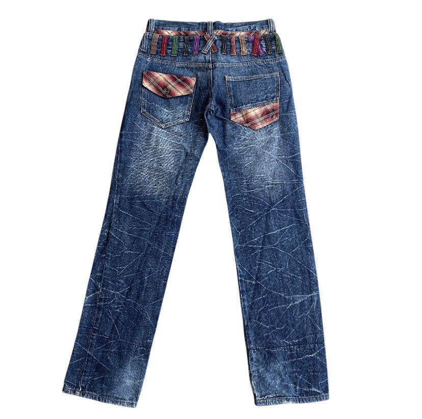 Tornado Mart Flare Nylaus Double Waist punk denim jeans Size US 30 / EU 46 - 9 Thumbnail