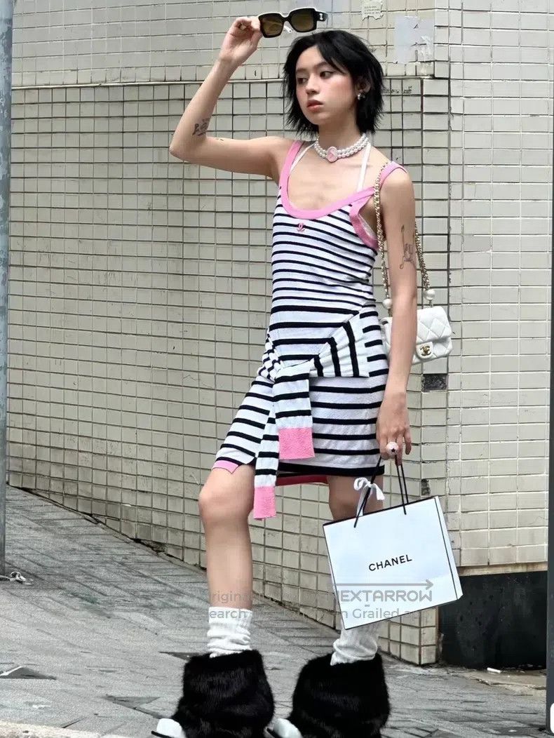 Chanel Chanel Pink lace-up towel strap dress Size XS / US 0-2 / IT 36-38 - 7 Thumbnail
