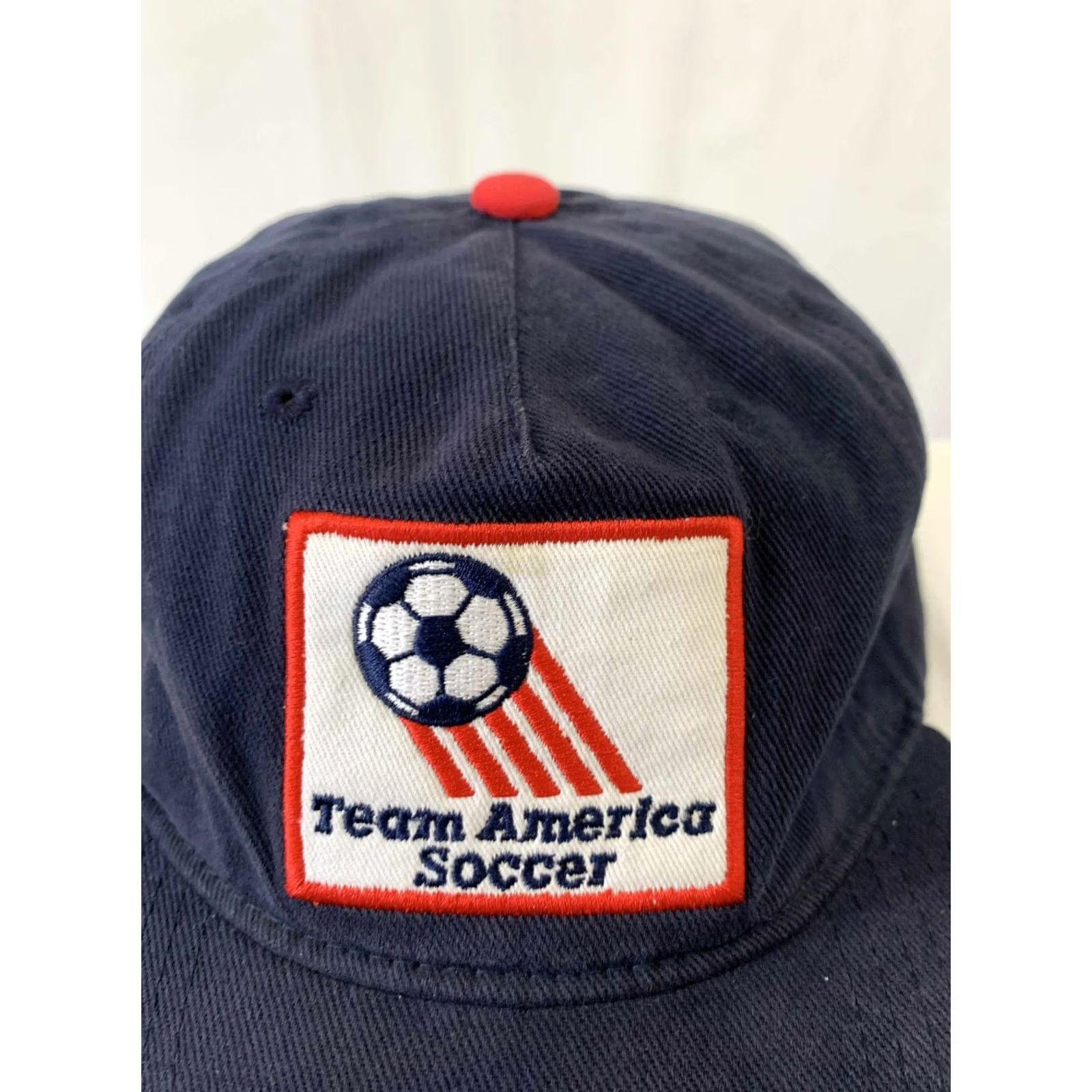 Vintage Vtg Team America Soccer Hat Cap USA 1983 NASL Style Navy Corduroy Snapback #K2 Size ONE SIZE - 3 Thumbnail