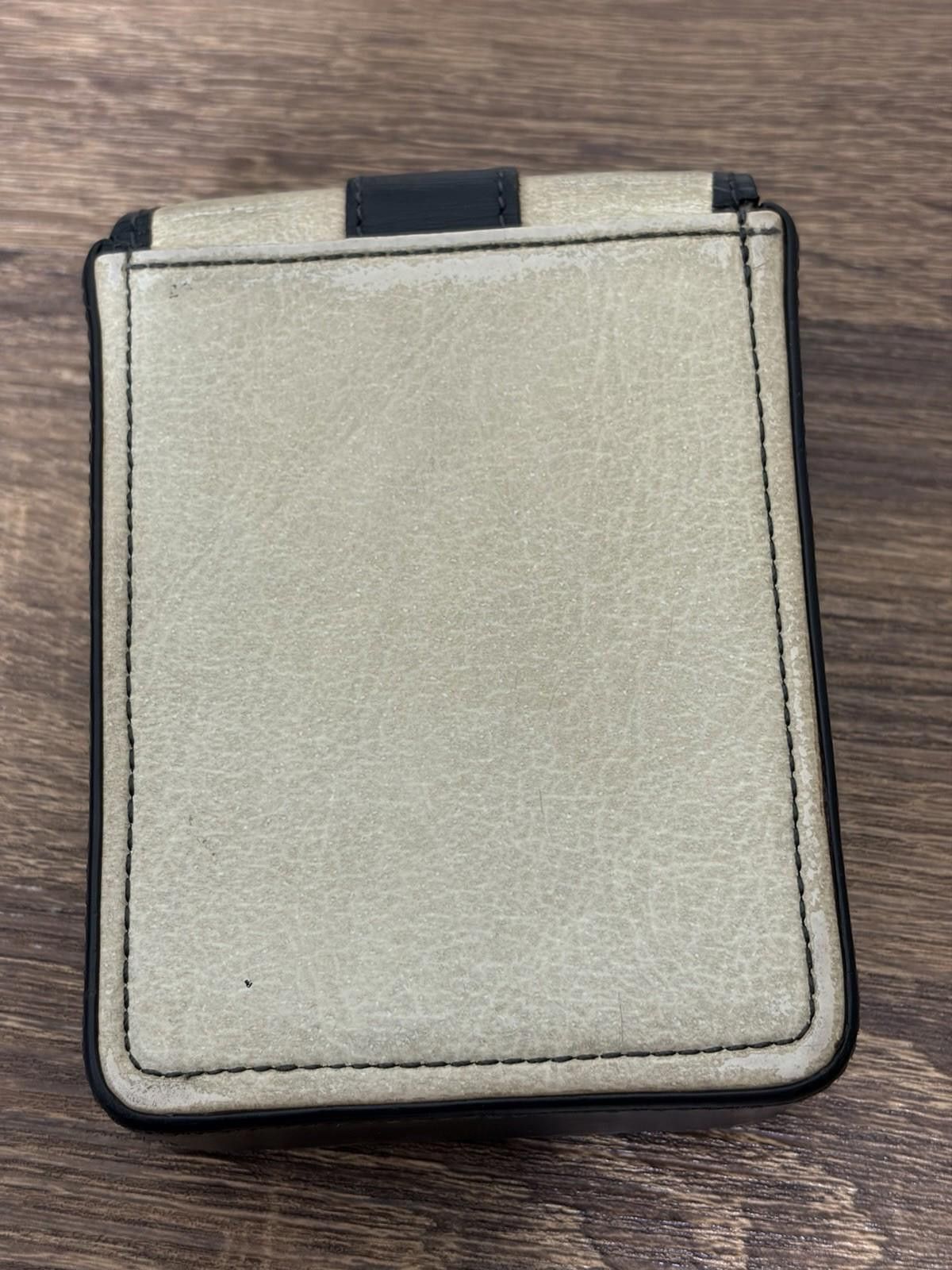 Jean Paul Gaultier Jean Paul Gaultier Beige Black Leather Boxy Cigarette Case Size ONE SIZE - 5 Thumbnail