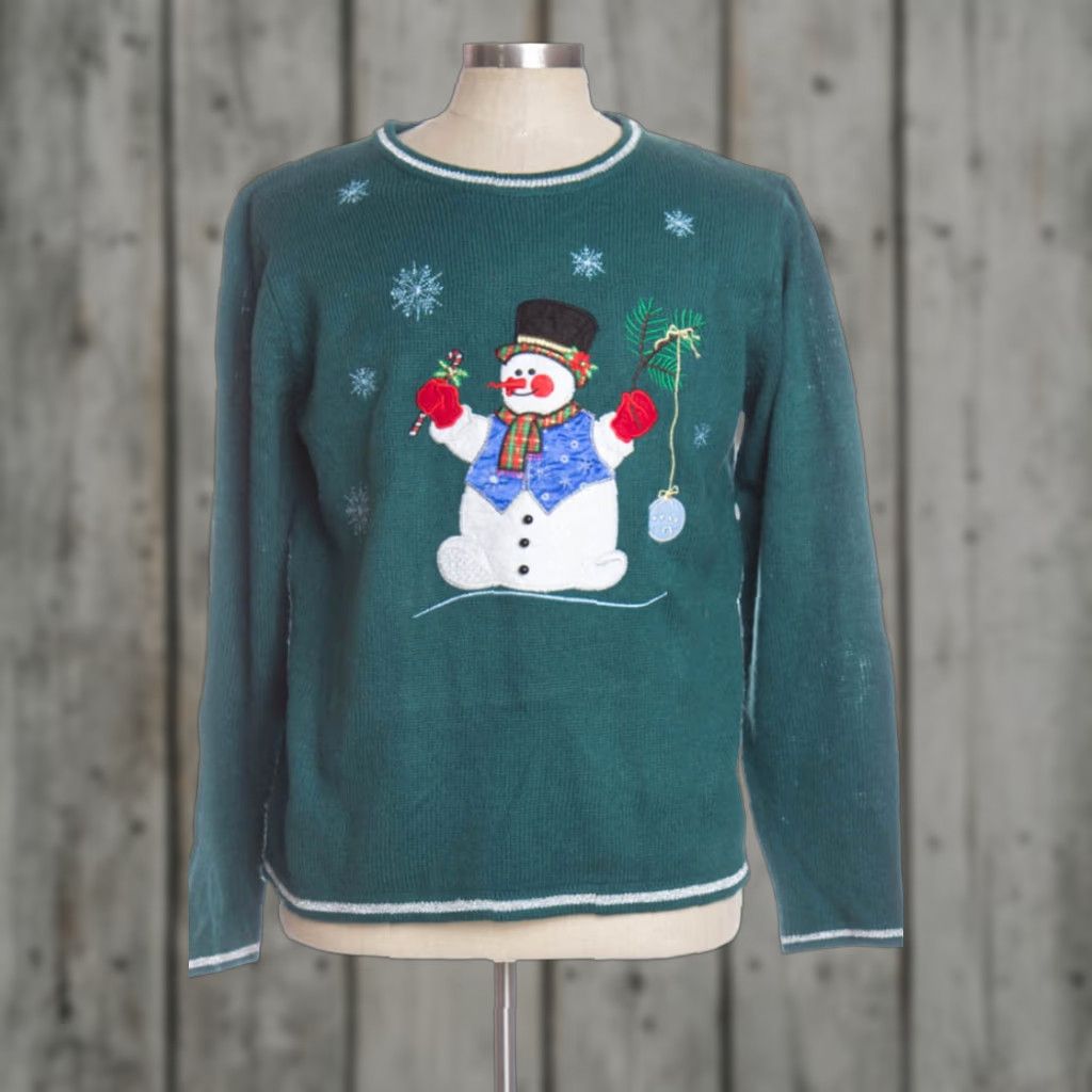 Vintage VINTAGE White Stag Green Ugly Christmas Pullover XL Size Regular Acrylic Pullover Men Women Snowmen Christmas 80s 90s Size XL / US 12-14 / IT 48-50 - 1 Preview
