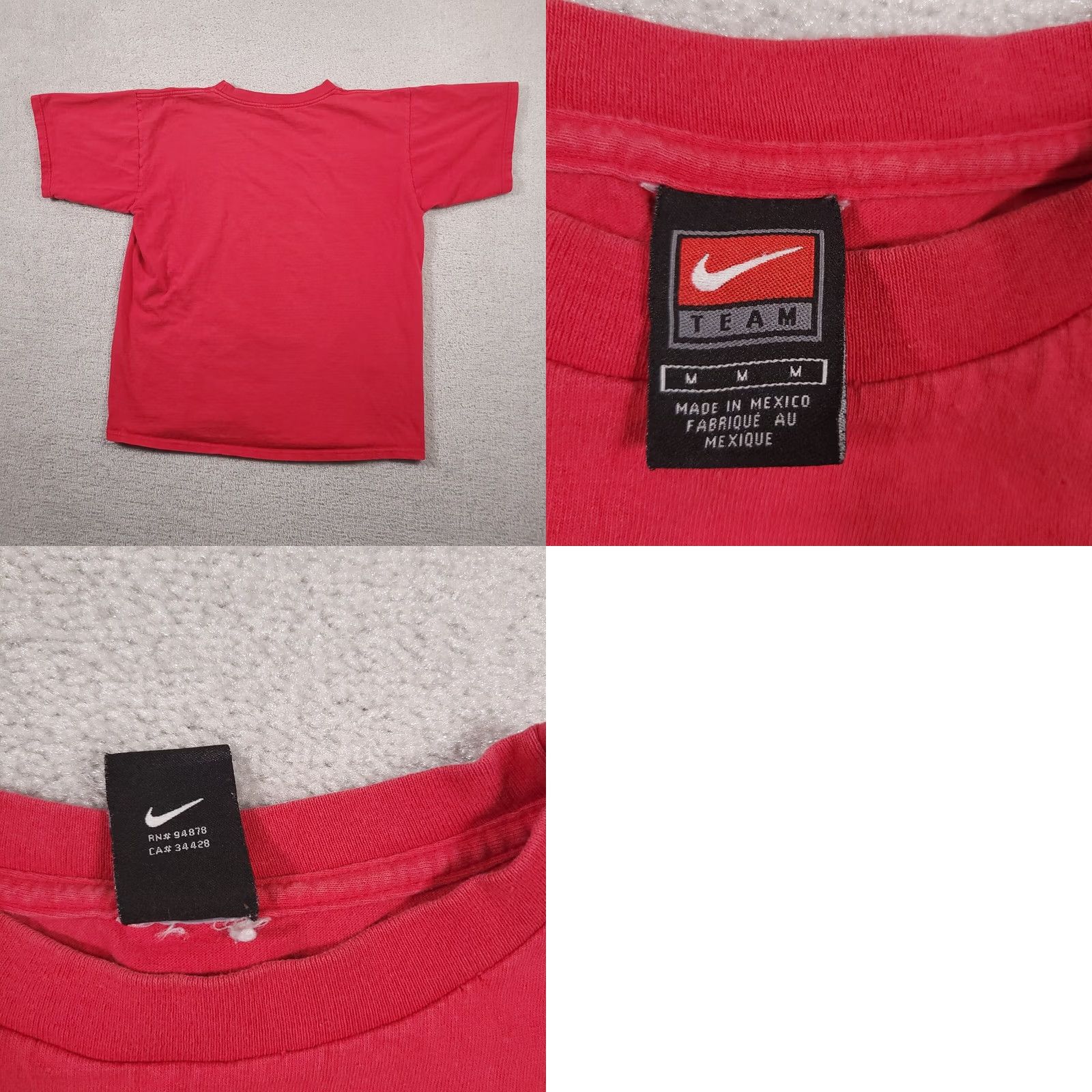 Nike VINTAGE Nike T-Shirt Mens Medium Red Short Sleeve Logo Graphic 90s Y2K Big Front Size US M / EU 48-50 / 2 - 9 Thumbnail