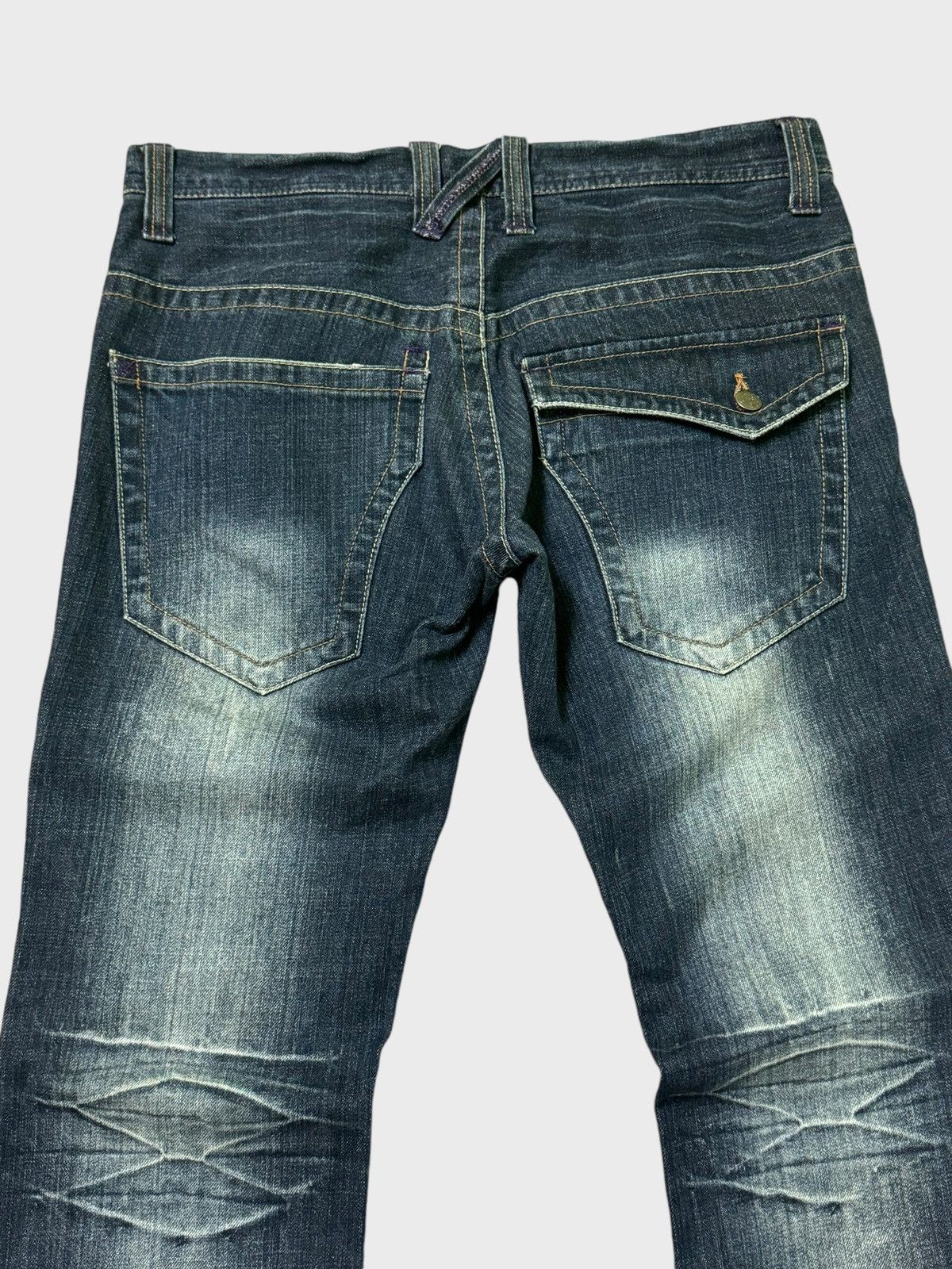 Japanese Brand Root Three Japan Muddy Wash Flared Denim Pants Size US 33 - 11 Thumbnail