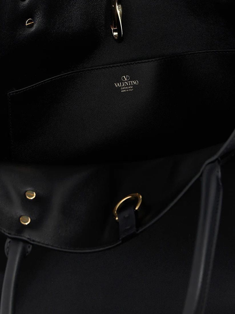Valentino o1s22i1n0924 Size: OS / Leather Tote Bag in Black Size ONE SIZE - 5 Thumbnail