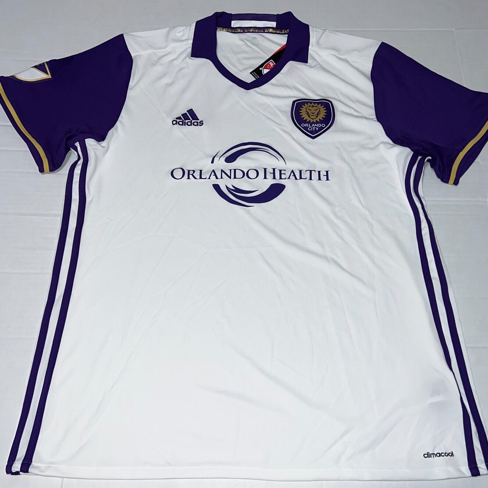 Adidas Mens Adidas Orlando City SC 2017 Away Jersey LIONS MLS Sz XL Size US XL / EU 56 / 4 - 1 Thumbnail