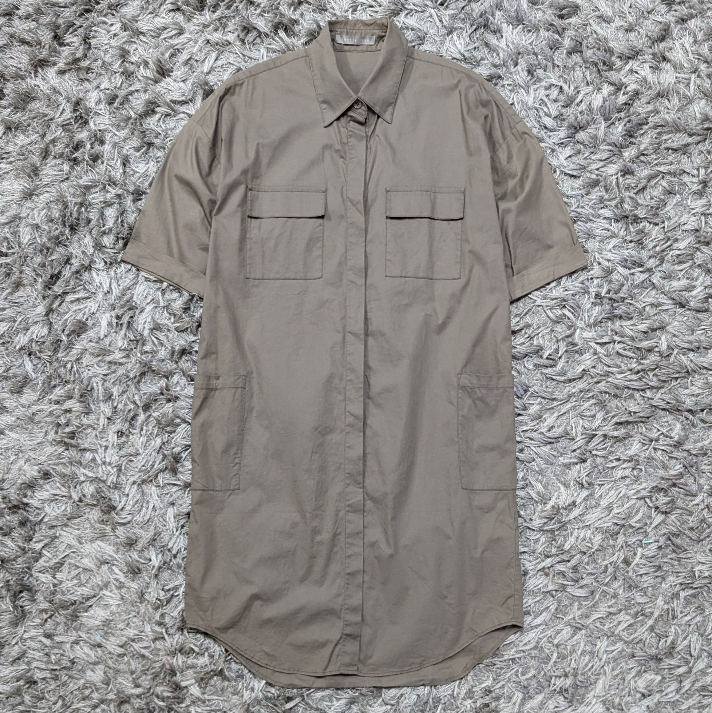Theory Vintage Theory Luxe Blouse Button Up Short Sleeve Shirt Size M / US 6-8 / IT 42-44 - 1 Thumbnail