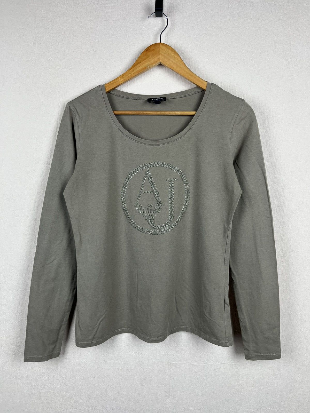 Armani ARMANI JEANS Big Logo AJ Embroidered long sleeve t shirt Size US S / EU 44-46 / 1 - 2 Thumbnail