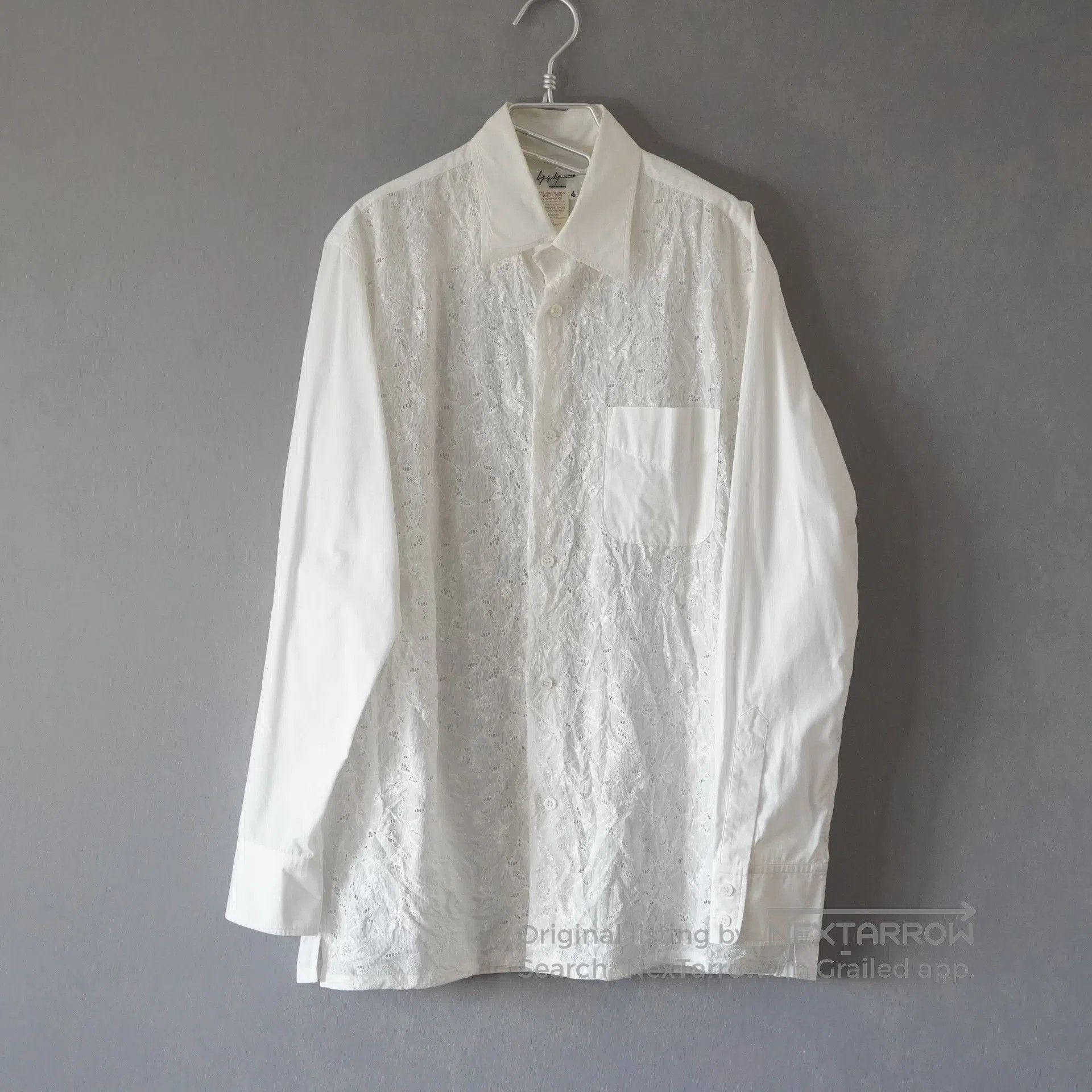 Yohji Yamamoto Yohji Yamamoto White Hollow Shirt. Size S / US 4 / IT 40 - 1 Thumbnail