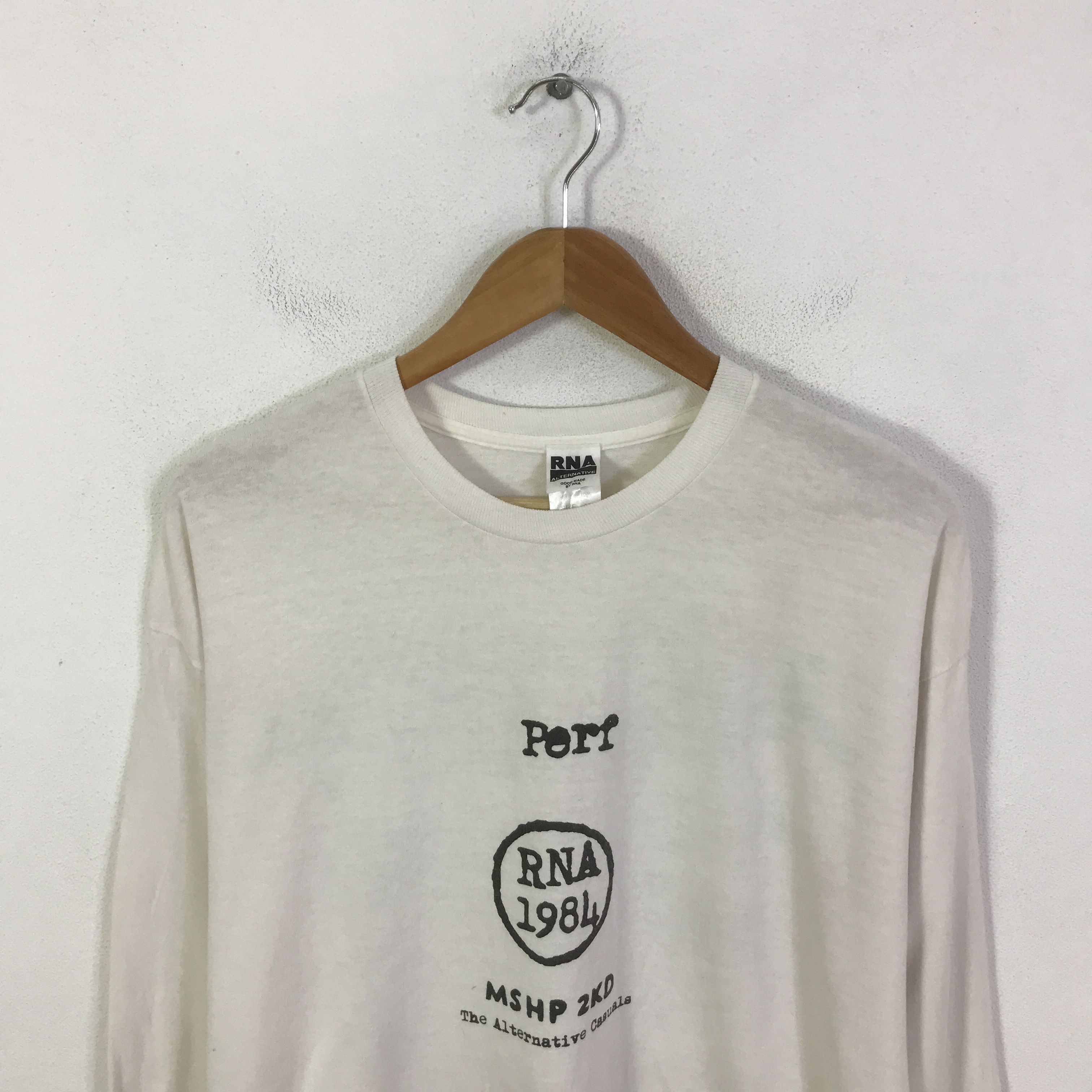 Japanese Brand Rna x 1984 japan design long sleeve t-shirt K117B4 Size US M / EU 48-50 / 2 - 3 Thumbnail