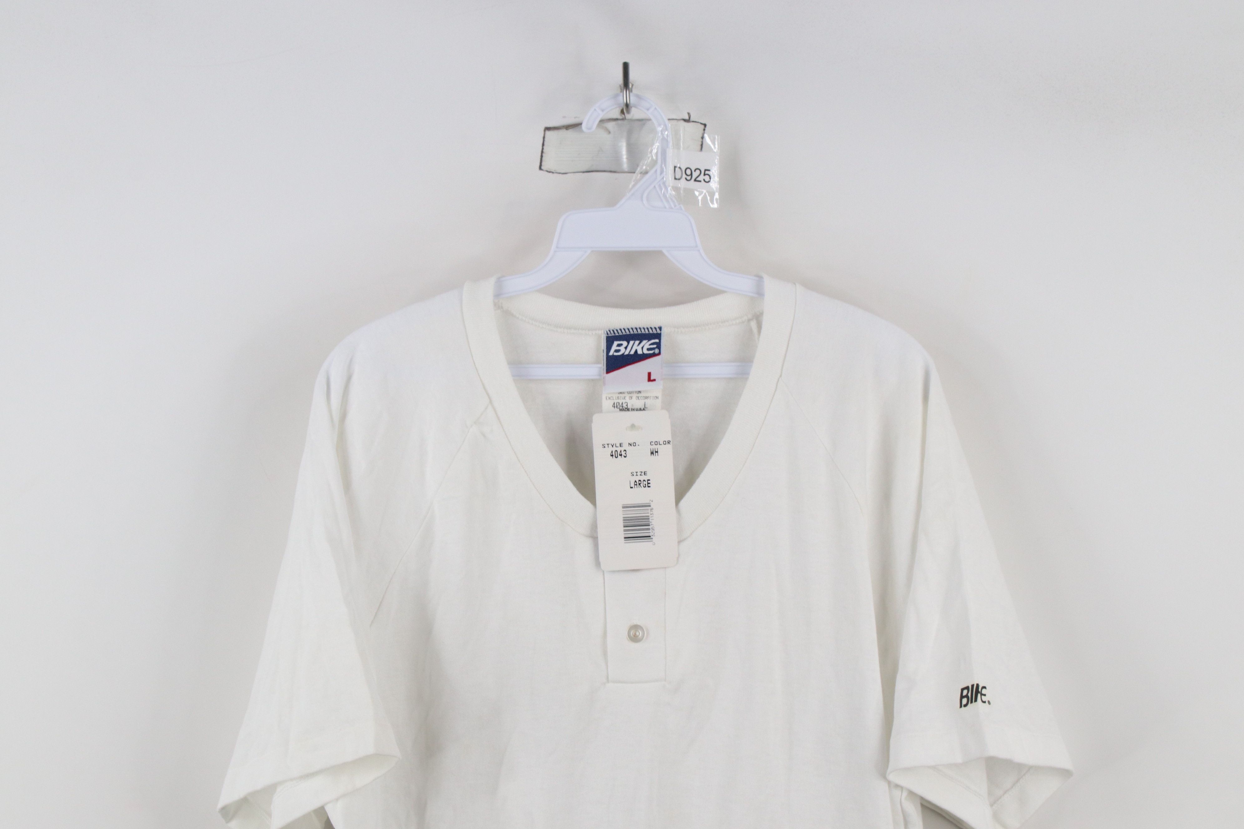 Vintage Deadstock Vintage 80s 90s Streetwear Henley T-Shirt White Size US L / EU 52-54 / 3 - 2 Thumbnail