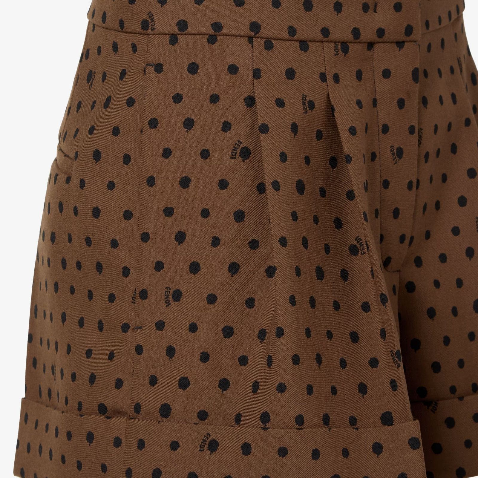 Fendi os11x0526 Polka Dots Short in Brown Size 28" / US 6 / IT 42 - 2 Thumbnail