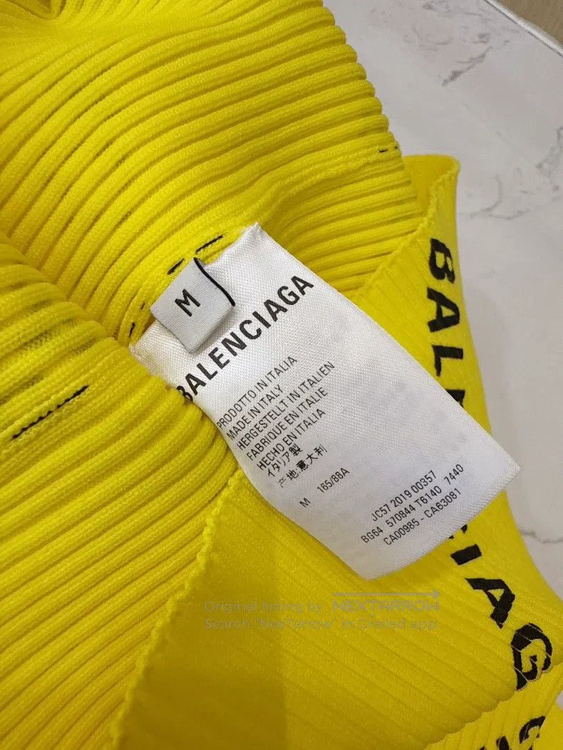 Balenciaga Balenciaga Full Print Letter Logo Slim Fit Round Neck Knit Size US M / EU 48-50 / 2 - 5 Thumbnail