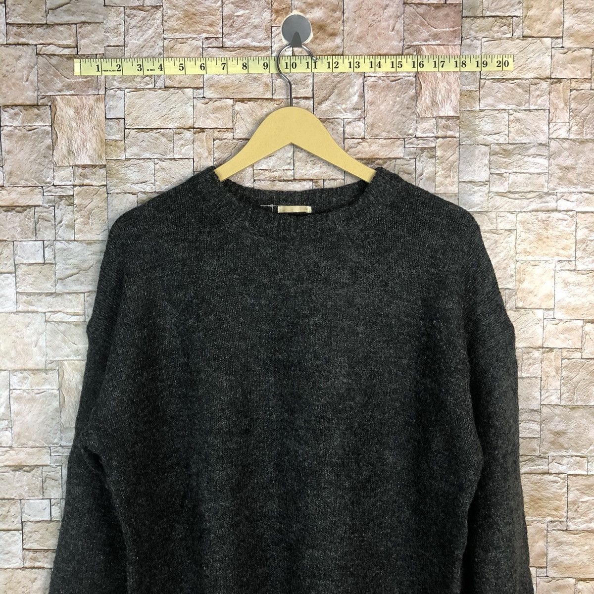 Homespun Knitwear × Japanese Brand GU mohair fur Black Knitwear #A775 Size M / US 6-8 / IT 42-44 - 2 Thumbnail