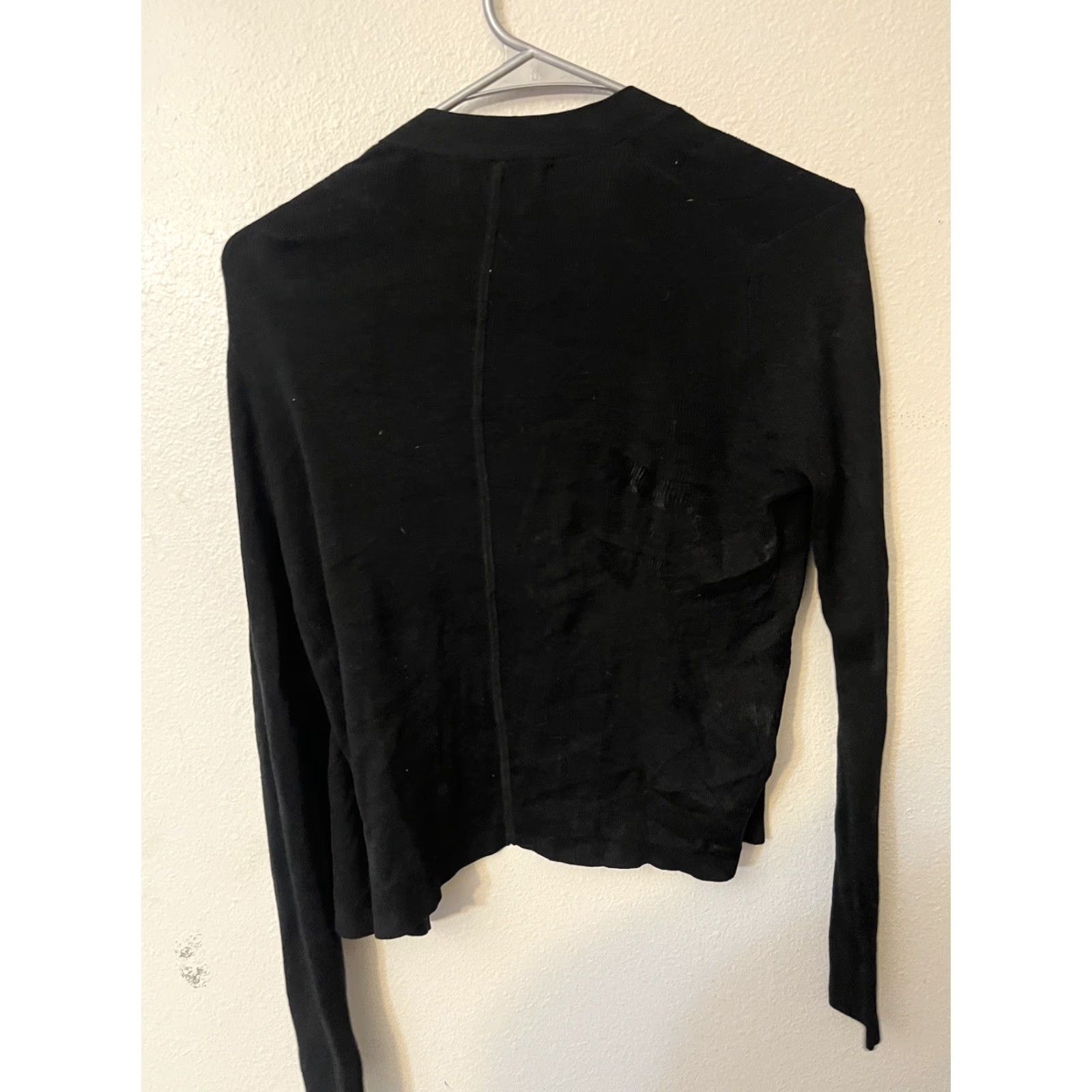 Banana Republic Banana Republic Cardigan Sweater Women Large Black Cotton Rayon Knit Open Front Pockets L Cardigan Womens Size L / US 10 / IT 46 - 2 Thumbnail