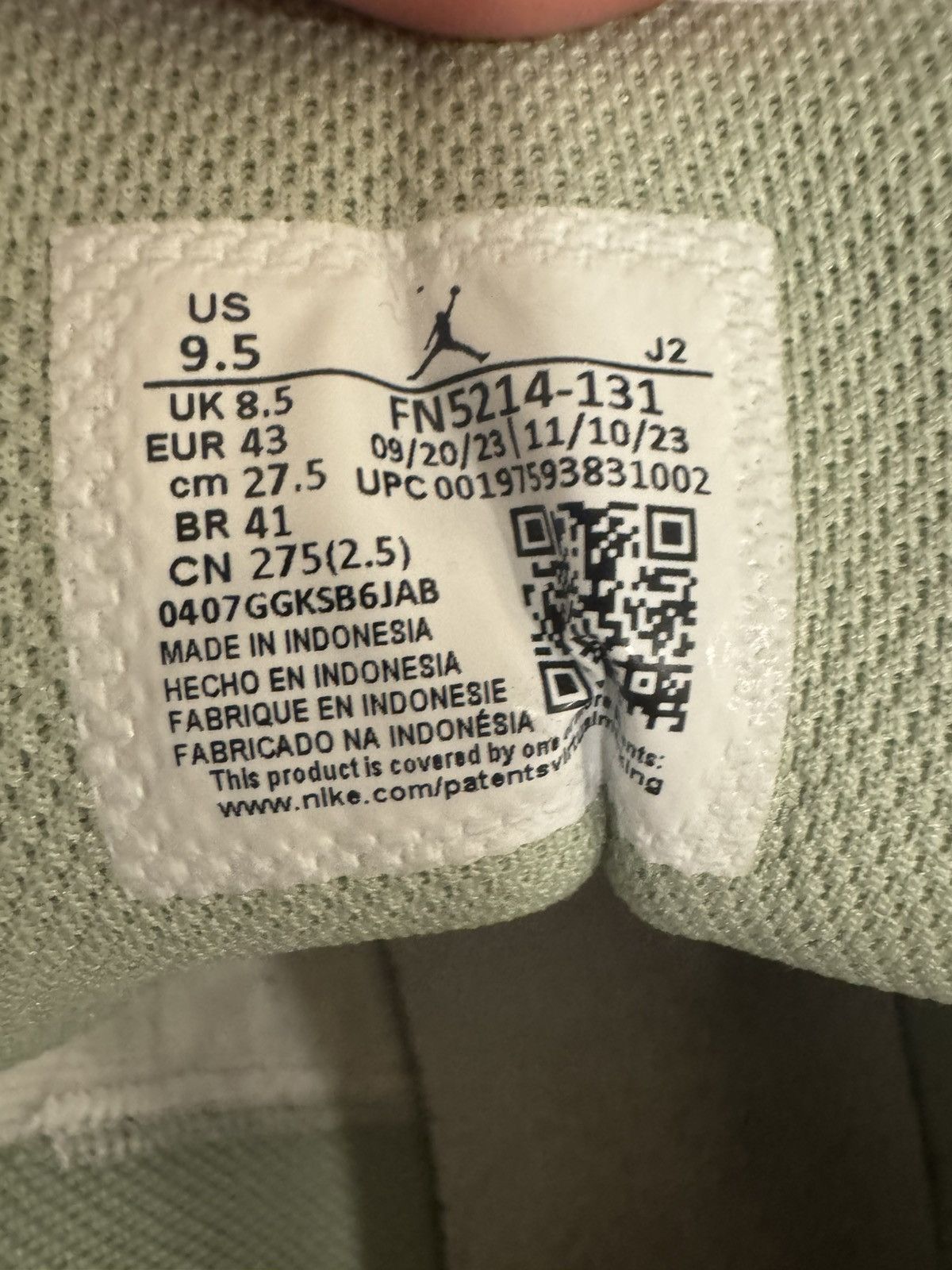 Nike Air Jordan 1 Low SE “Celadon” Size US 9.5 / EU 42-43 - 3 Thumbnail