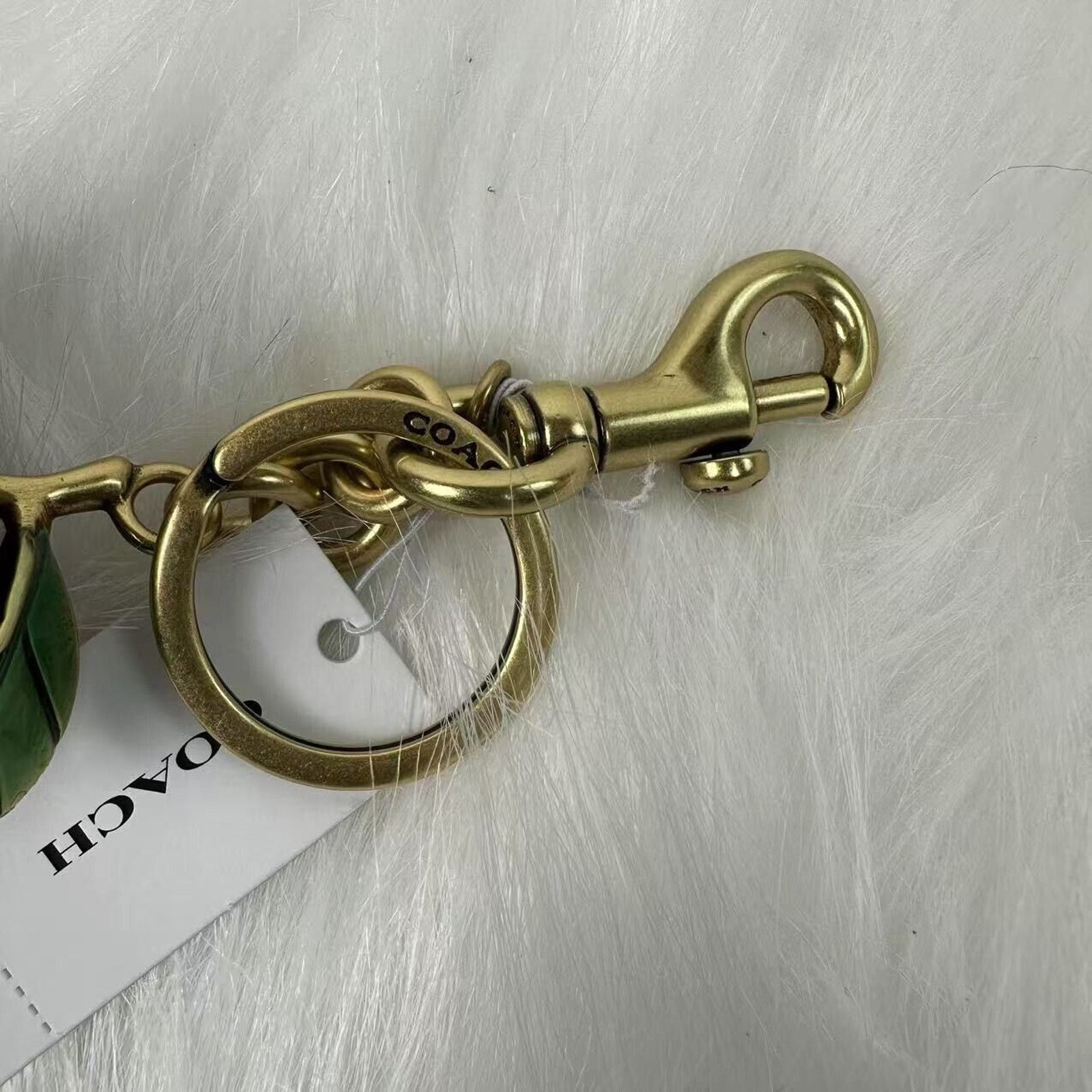 Coach Coach Small Resin Apple Bag Charm In Brass / Red Multi NWT Size ONE SIZE - 9 Thumbnail