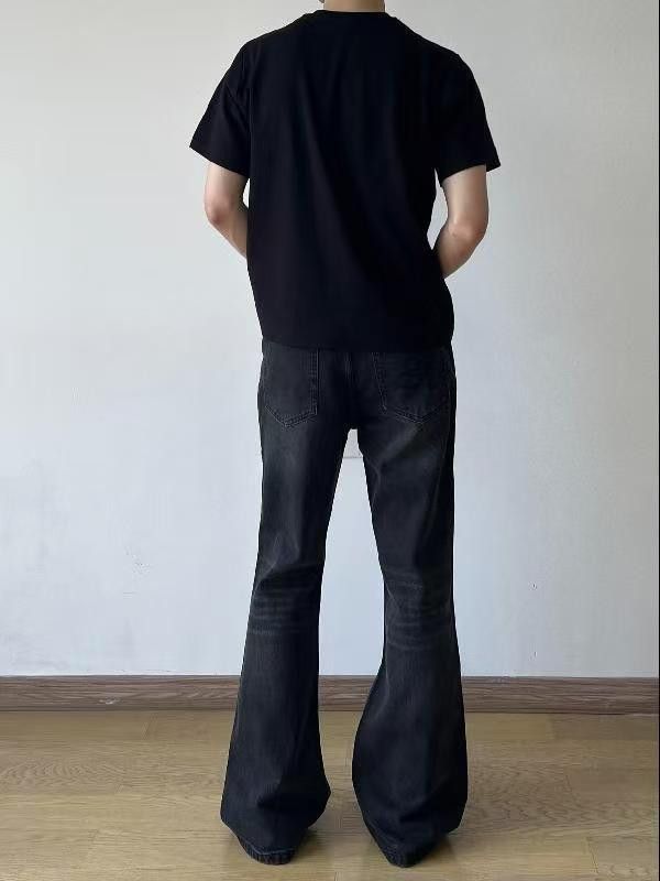 Japanese Brand × Jean Vintage Black Straight Leg Micro Flare Jeans Size US 34 / EU 50 - 3 Thumbnail